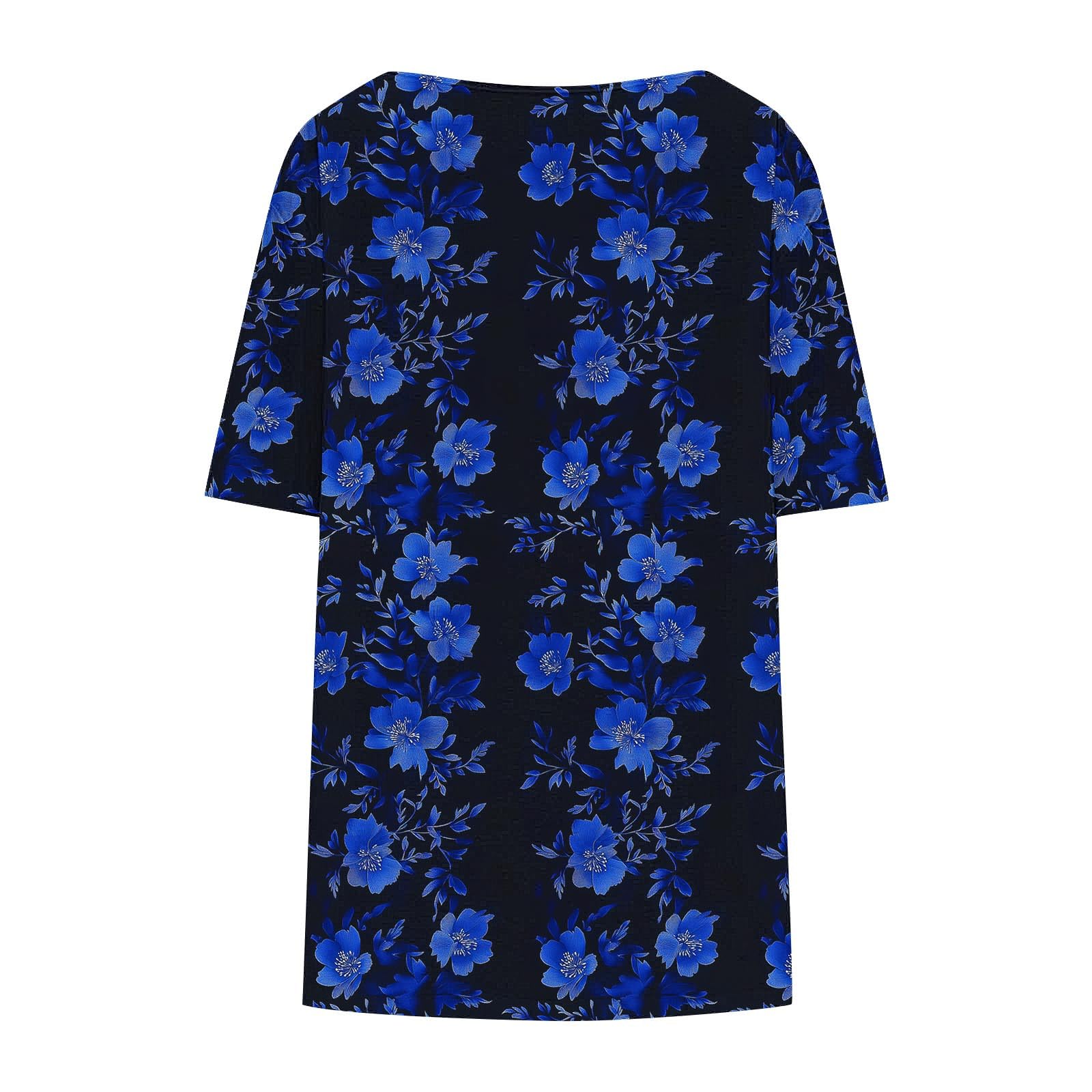 Plus Size Tops Plus Size Tops for Women Relaxed Fitted Short Sleeve Crewneck Shirts Floral Print Vacation Summer Clothes 2025
