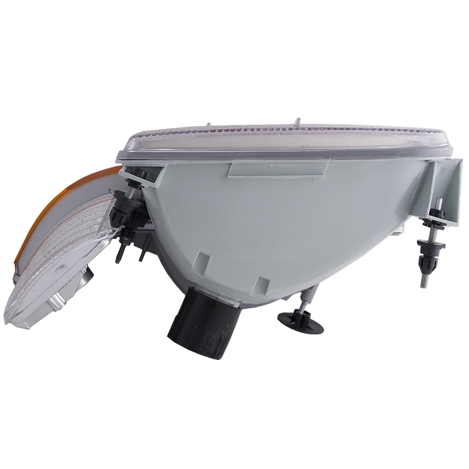 HEADLIGHTSDEPOT Chrome Housing Halogen Headlights Compatible with Ford Bronco F-150 F-250 F-350 Includes Left Driver and Right Passenger Side Headlamps 6-Piece Set With Corners and Signal Lights