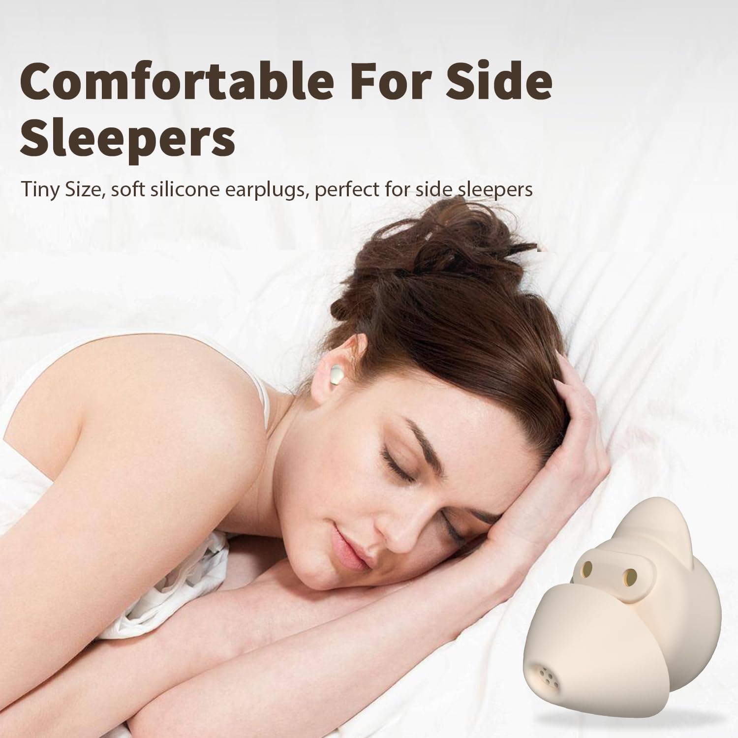 ANSTEN Sleep Headphones, Small Invisible Noise Cancelling Sleep Earbuds, Sleep Earbuds for Side Sleepers, Hidden Earplugs for Sleep, Digital Power Display, Ear Buds for Sleeping, Working, Hiking