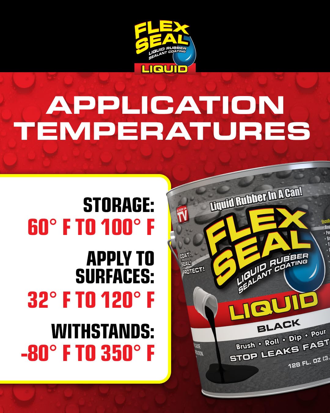 Flex Seal Liquid, Liquid Rubber Coating Sealant, Waterproof, Flexible, Breathable, and UV Resistant, Roof Repair, Basements, RV, Campers, Trailers, Marine, EPDM, Masonry, 1 Gallon, White