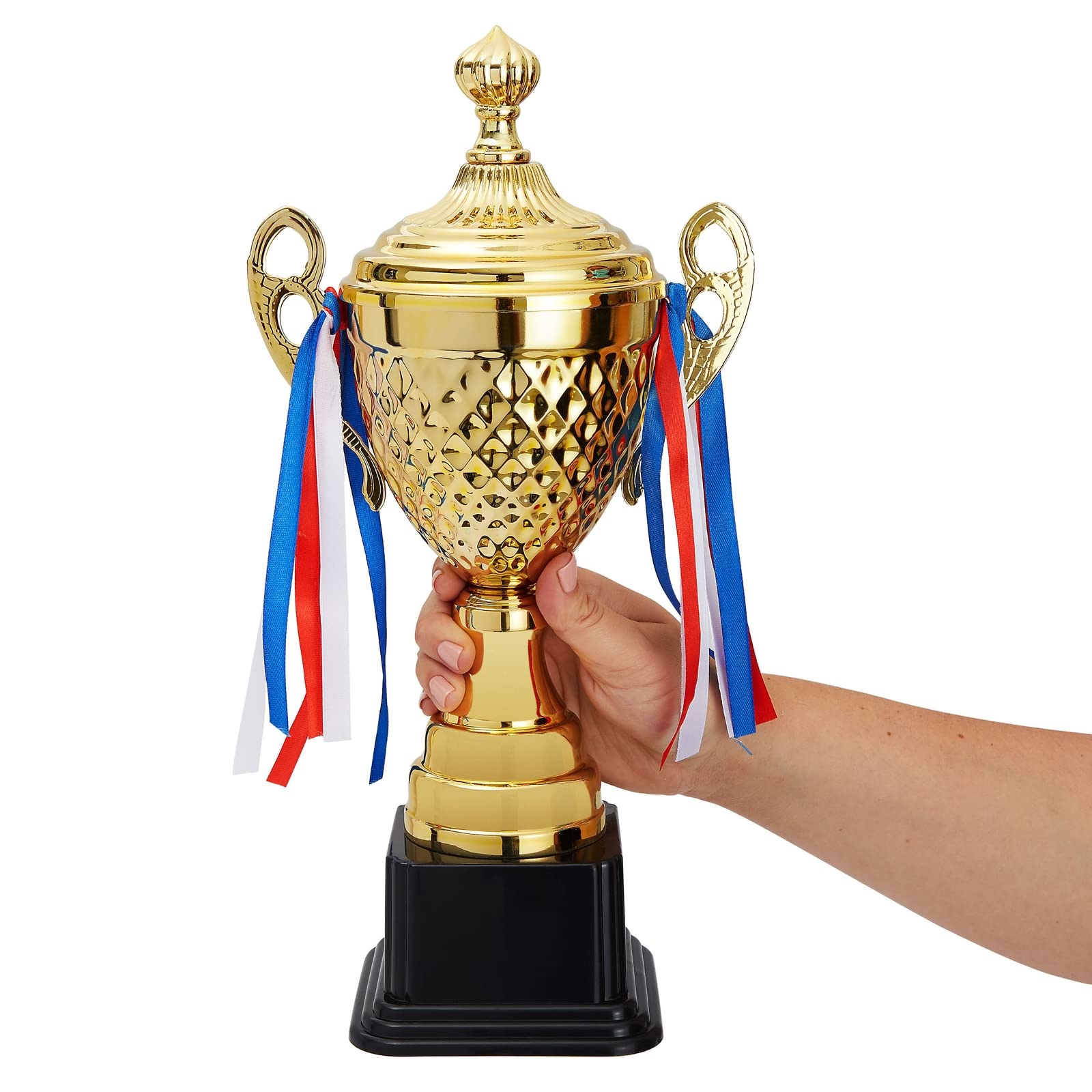 Juvale Large Gold Trophy Cup for Sports Championships, Tournaments, Award Competitions, Spelling Bee (15.2 x7.5 x 4.75 in)