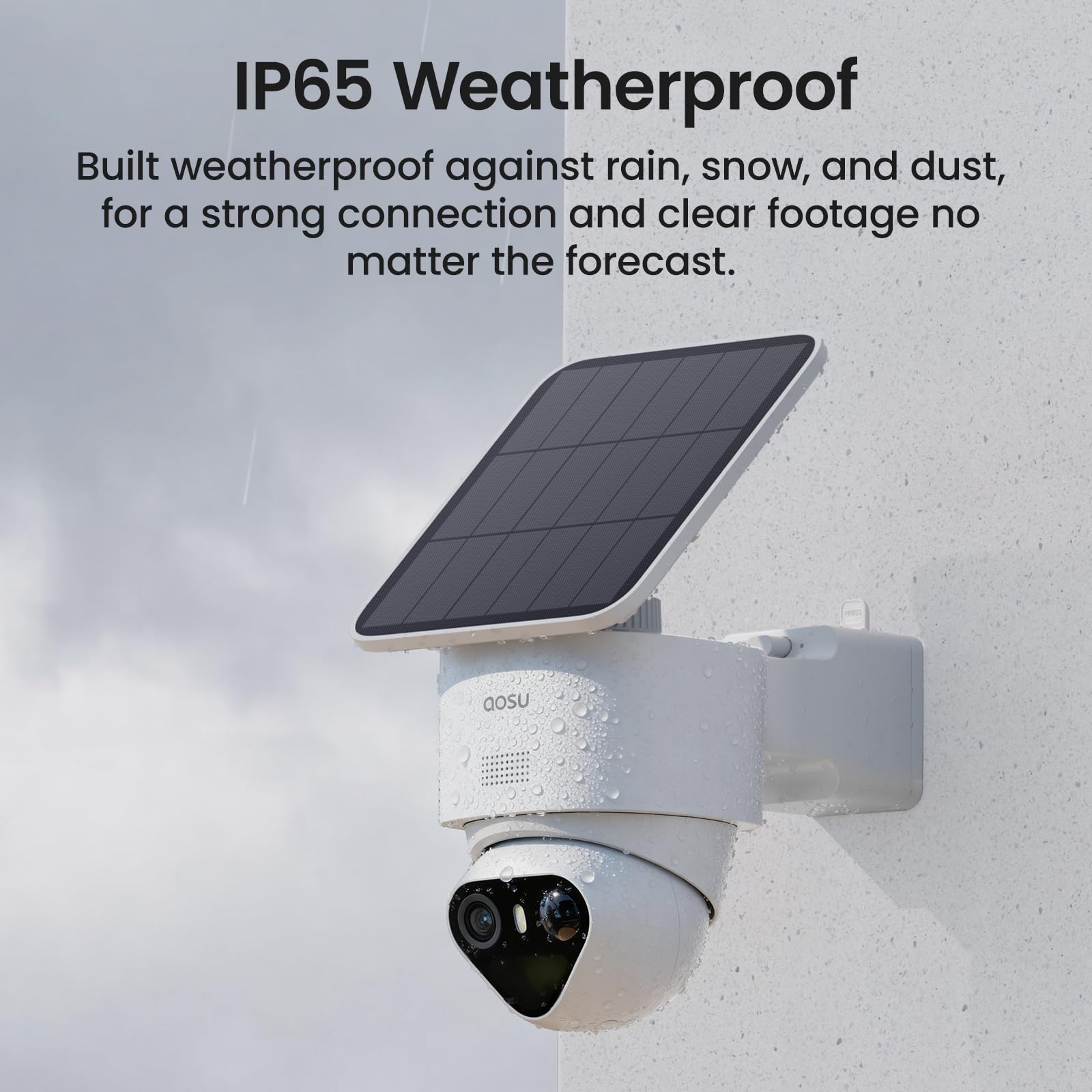 aosu T2 Ultra 4K Security Cameras Wireless Outdoor, TrueColor Night Vision, AI Triple Detection, 360° Auto Tracking, Solar Powered WiFi Camera for Home Security, 1Pack