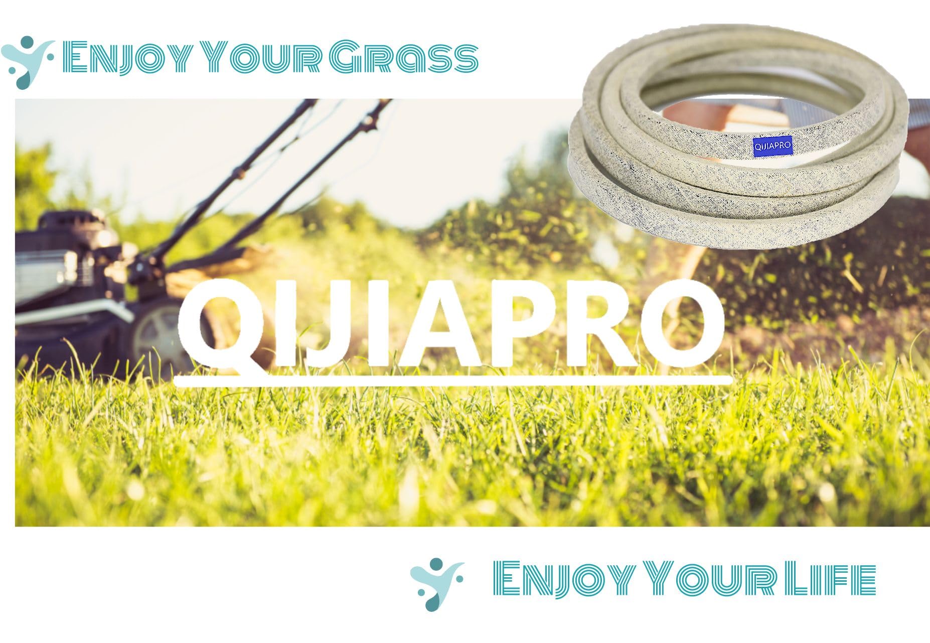 QIJIAPRO Lawn Mower Aramid Cord Deck Belt Replacement for Husqvarna 574845603