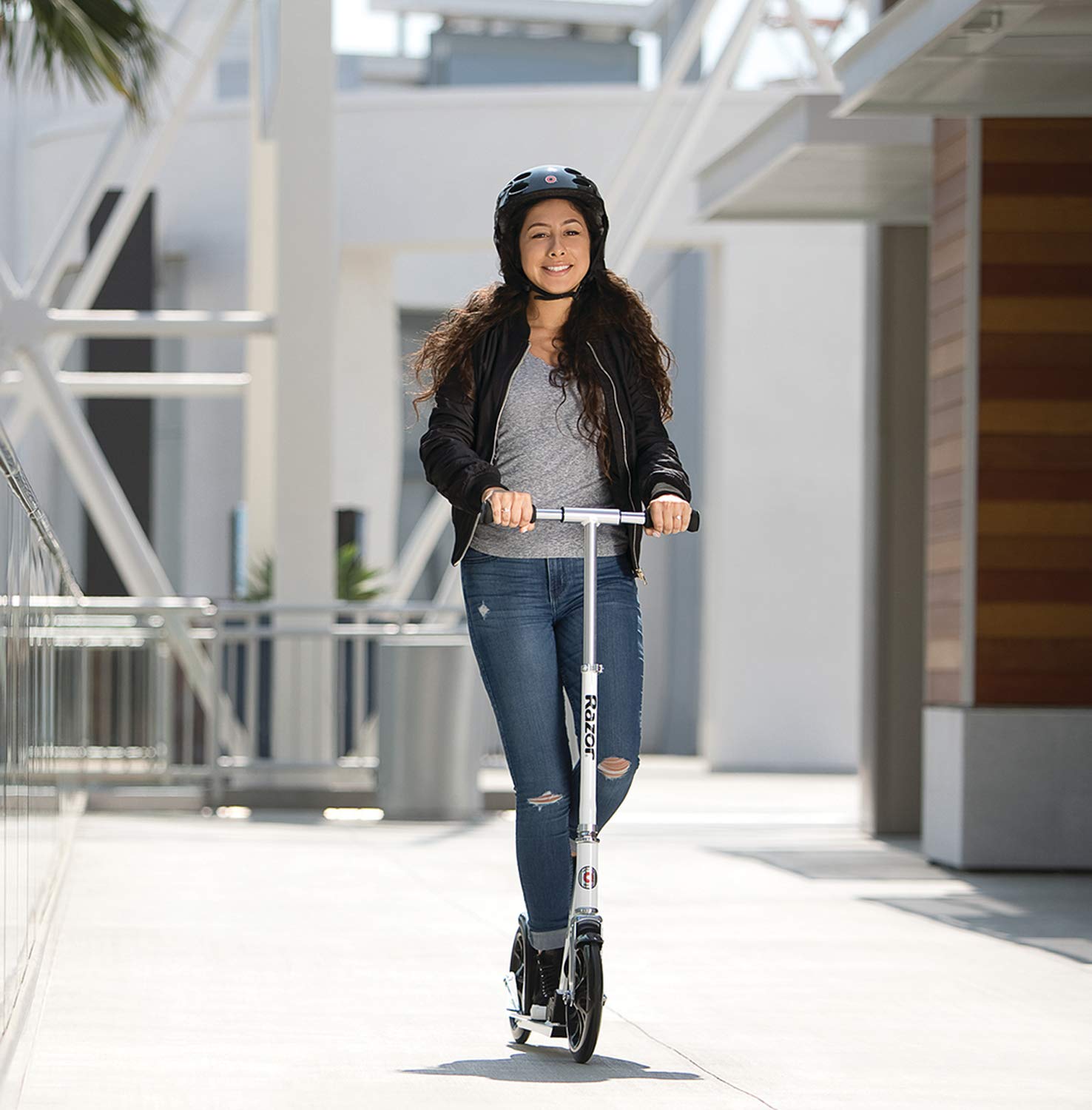 Razor A6 Kick Scooter for Kids Ages 8+ - Extra-Tall Handlebars & Longer Deck, 10" Urethane Wheels, Anti-Rattle Technology, for Riders Up to 220 lbs