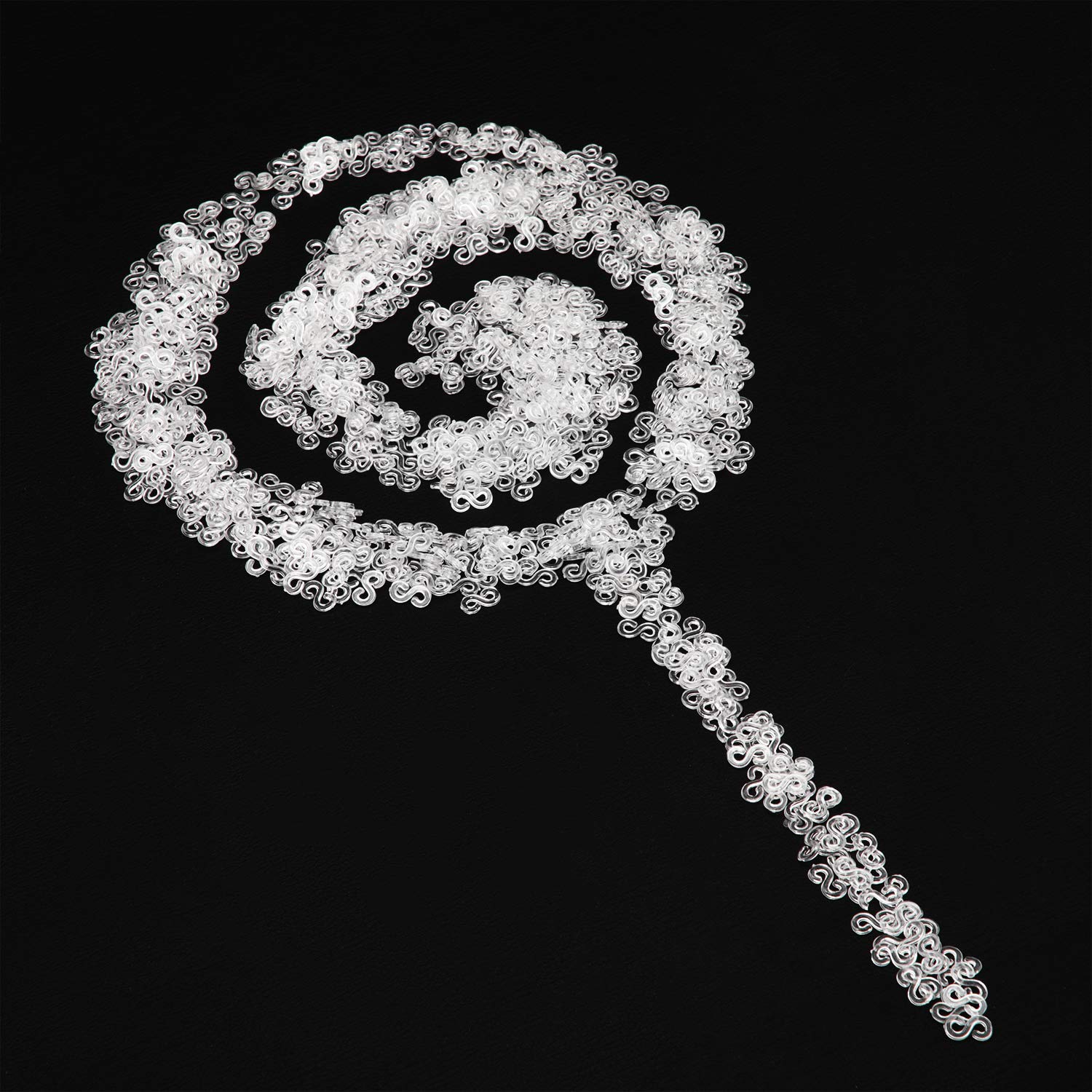 300 Pieces Rubber Band S Clips Loom Band Clips Plastic Connectors Refills for Loom Bracelets (Clear)