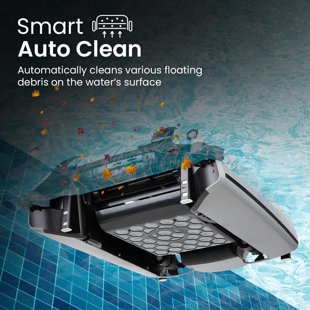 Betta SE Plus - Solar Powered Robotic Pool Skimmer with Dual Charging Options and 30-Hour Continuous Cleaning Battery Power, Anti-Stuck Foam Noodle, Shallow Water Safeguard