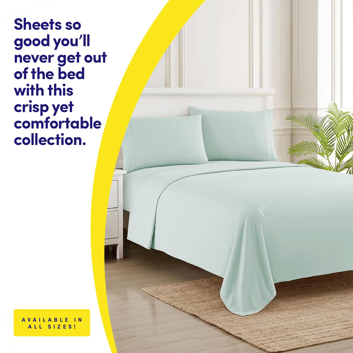 1500 Supreme Collection California King Sheet Sets Mint Green - Luxury Hotel Bed Sheets and Pillowcase Set for California King Mattress - Extra Soft, Elastic Corner Straps, Deep Pocket Sheets Mint