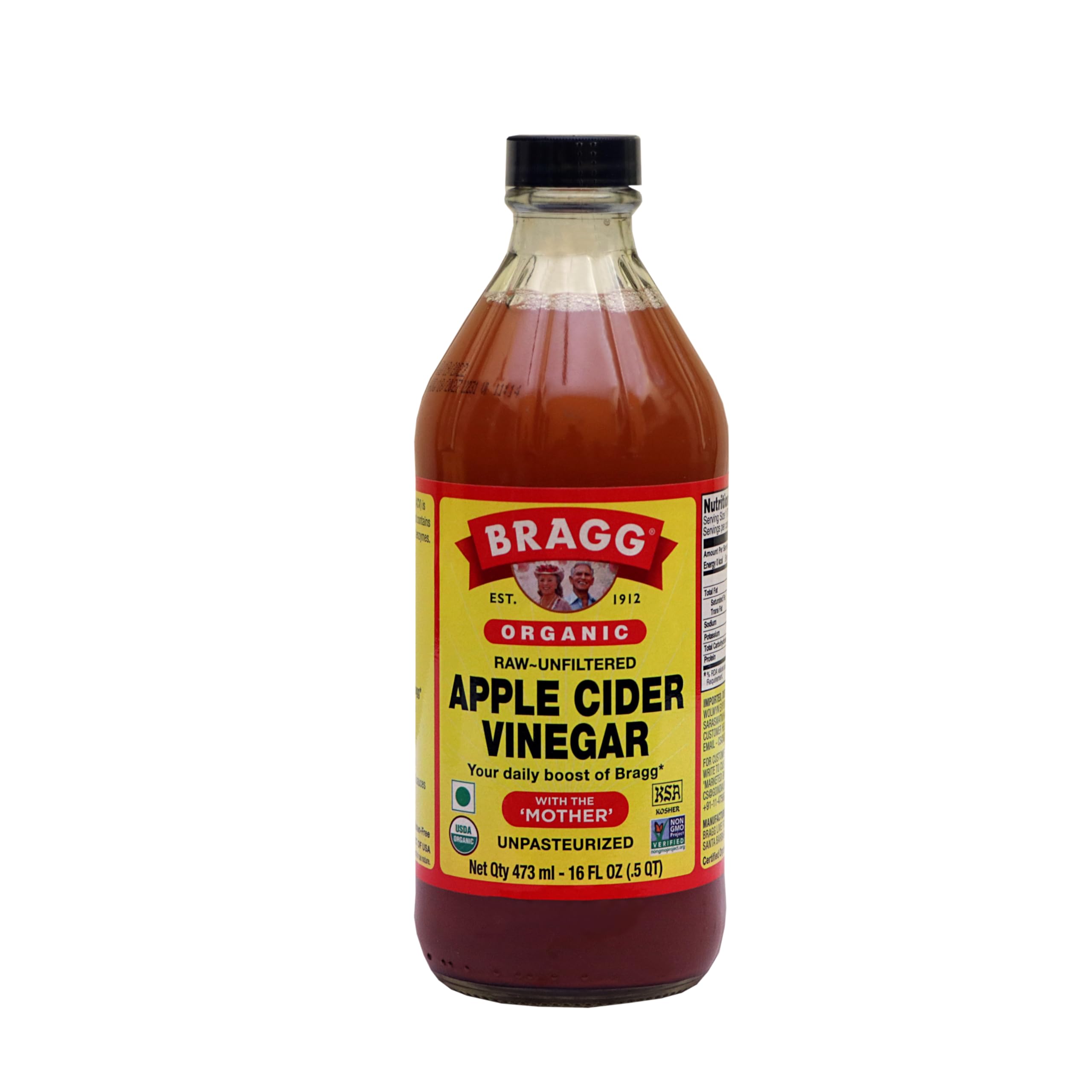 Bragg Organic Apple Cider Vinegar with the Mother - (2 Pack) 16 fl oz - Raw and Unfiltered