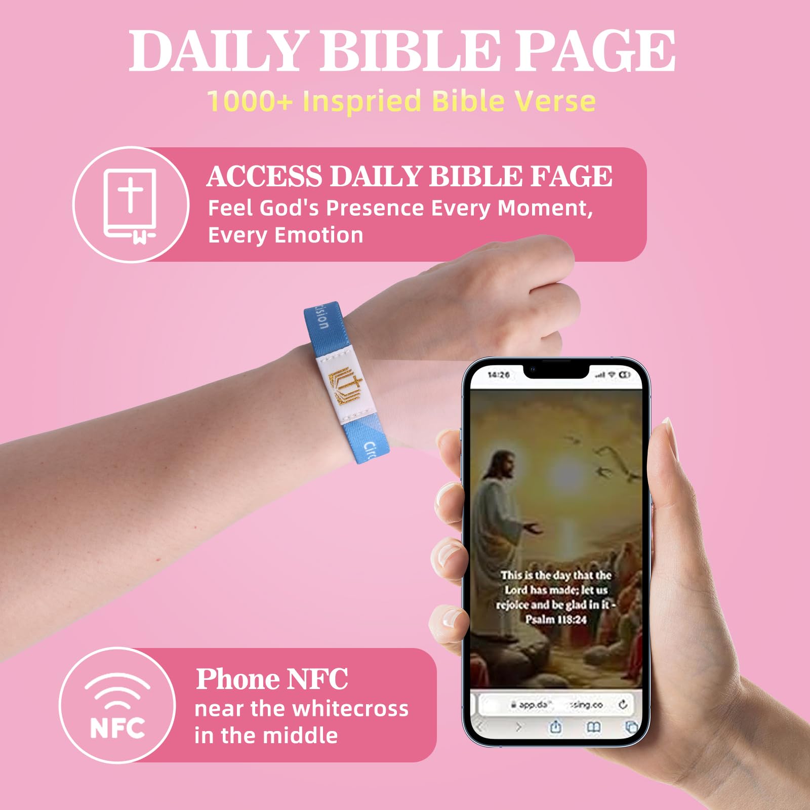 Bible Study Supplies with Daily Bible Verse Bracelets,Bible Journaling Kit for Women with Tabs Notebook and Pen Case Bible Bookmarks highlighters.Bible Tools for Students Beginner, Christian Gifts