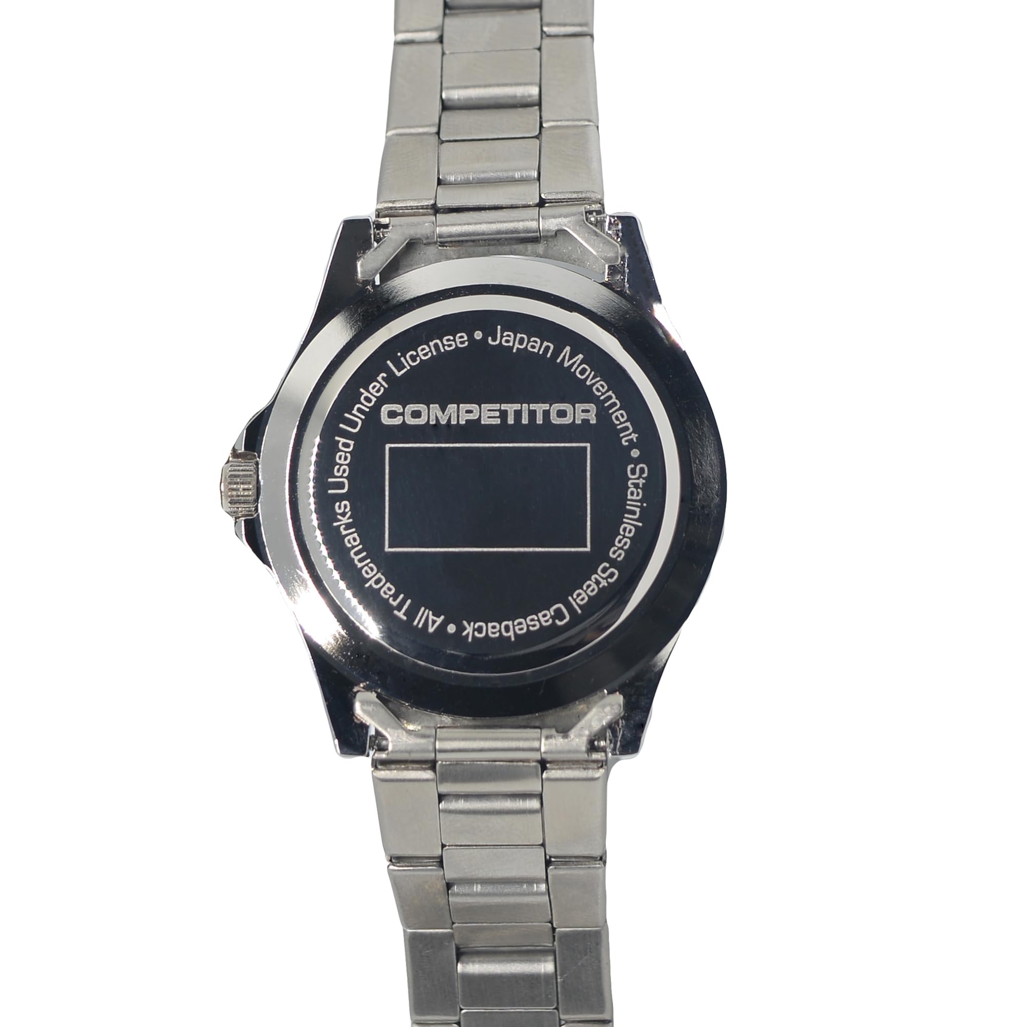 SunTime Men's Collegiate Competitor 40mm Watch - NC State Wolfpack with 20mm Stainless Steel Band - AC Color Bezel