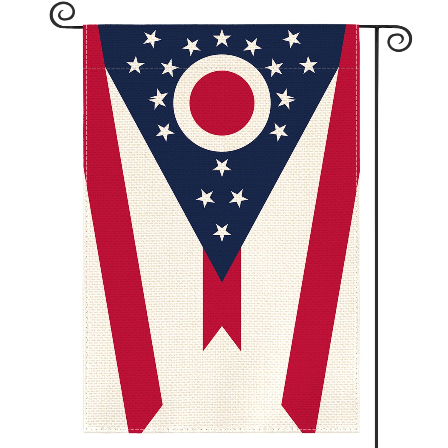 AVOIN colorlife Ohio U.S. States Garden Flag 12x18 Inch Double Sided Outside, Patriotic Unity Local Yard Outdoor Flag