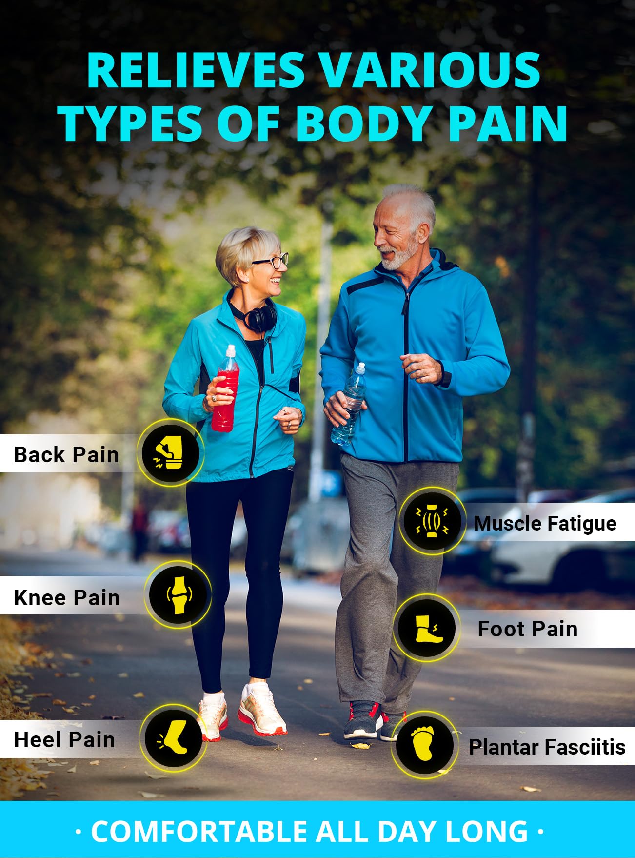 PCSsole Arch Support Inserts Women & Men - Shoe Inserts for Plantar Fasciitis Relief - Orthotic Insoles Standing All Day - for Flat Feet - Arch Pain - Heel Pain - Comfortable Boot Insoles for Working