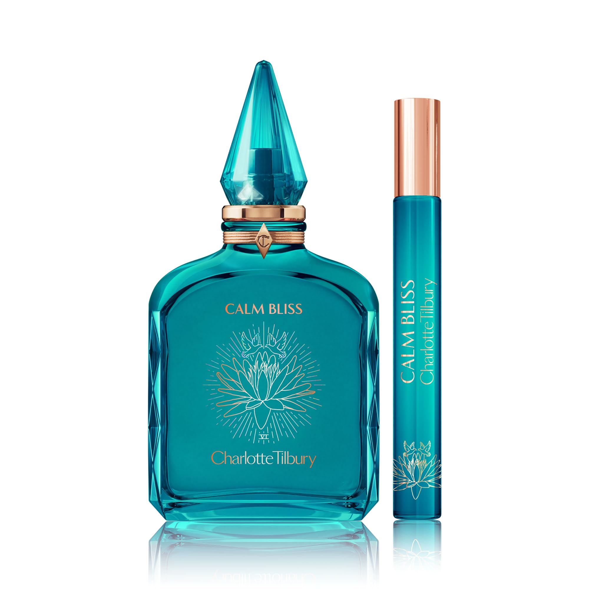 Charlotte Tilbury Calm Bliss Eau De Parfum - Emotion-Boosting Floral Perfume Enriched with Naturally-Derived Oils - Long-Lasting Scent with Notes of Neroli Oil, Watery Accord & Lavandin Oil (10ml)