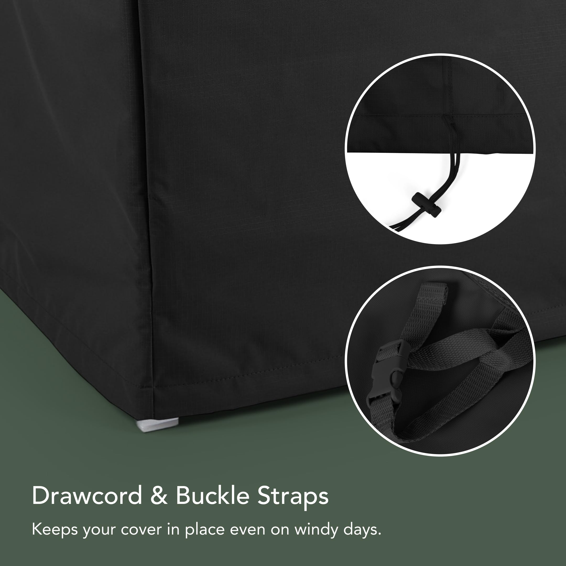 Covermates Ultima Grill Cover – Heavy Duty All-Weather Outdoor BBQ Cover with 600D Polyester, Adjustable Buckle Straps, Reinforced Handles, Mesh Vent, UV, Rip & Water-Resistant, 60 Inch, Ripstop Black