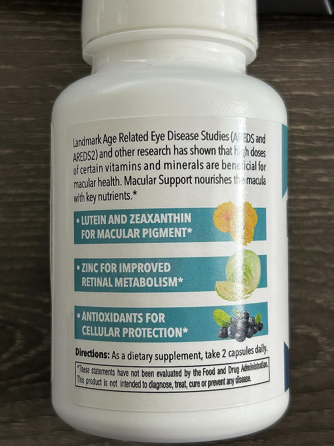 Macular Support with Lutein, Zeaxanthin Zinc (60 Vegetarian Capsules)
