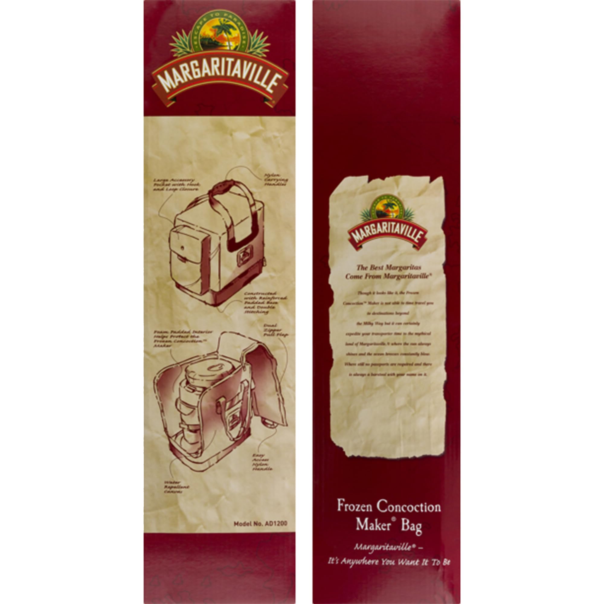 Margaritaville AD1200 Universally Durable Double Stitched Waterproof Canvas Travel Bag for Large Mixers and Concoction Makers