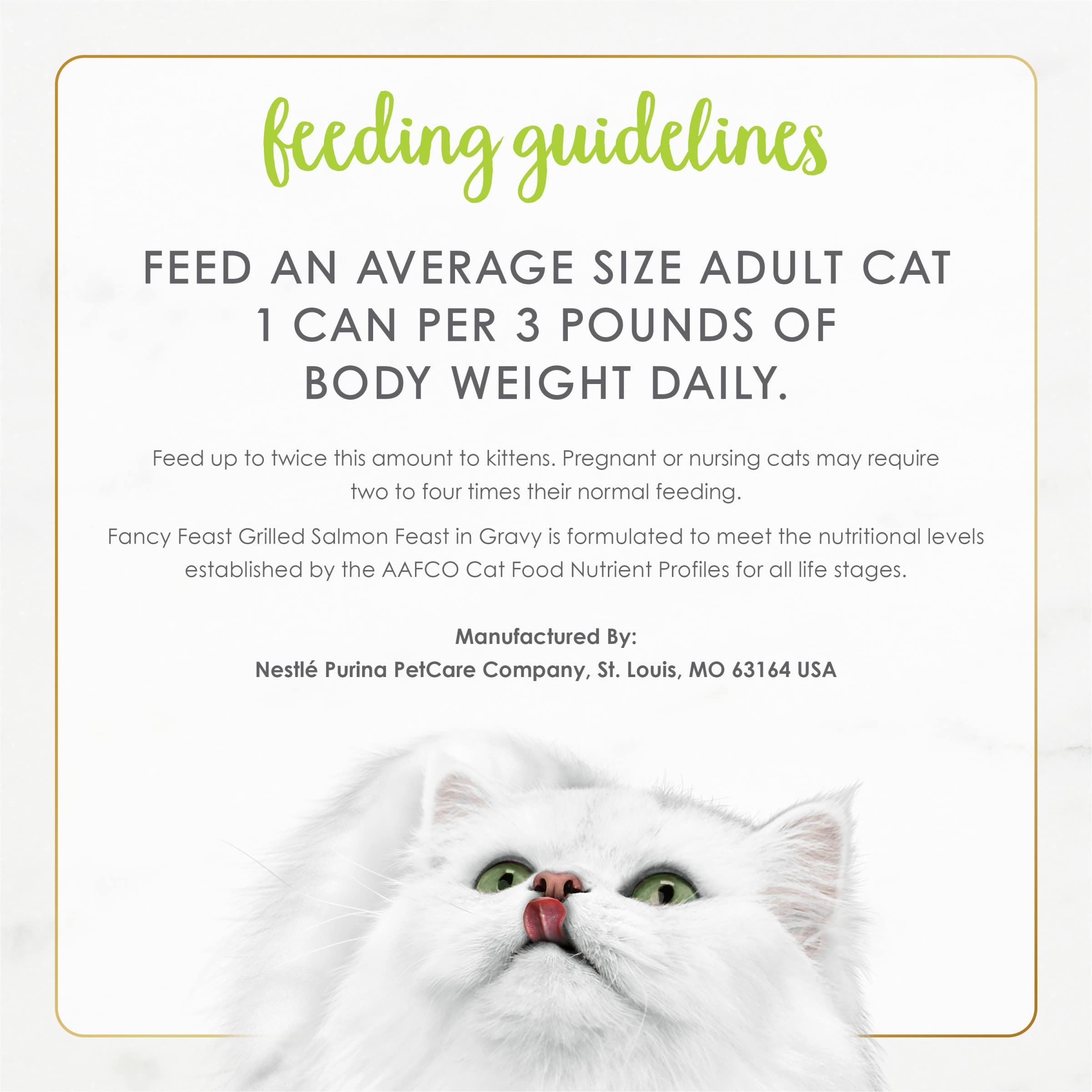 Purina Fancy Feast Grilled Wet Cat Food Salmon Feast in Wet Cat Food Gravy - (Pack of 24) 3 oz. Cans