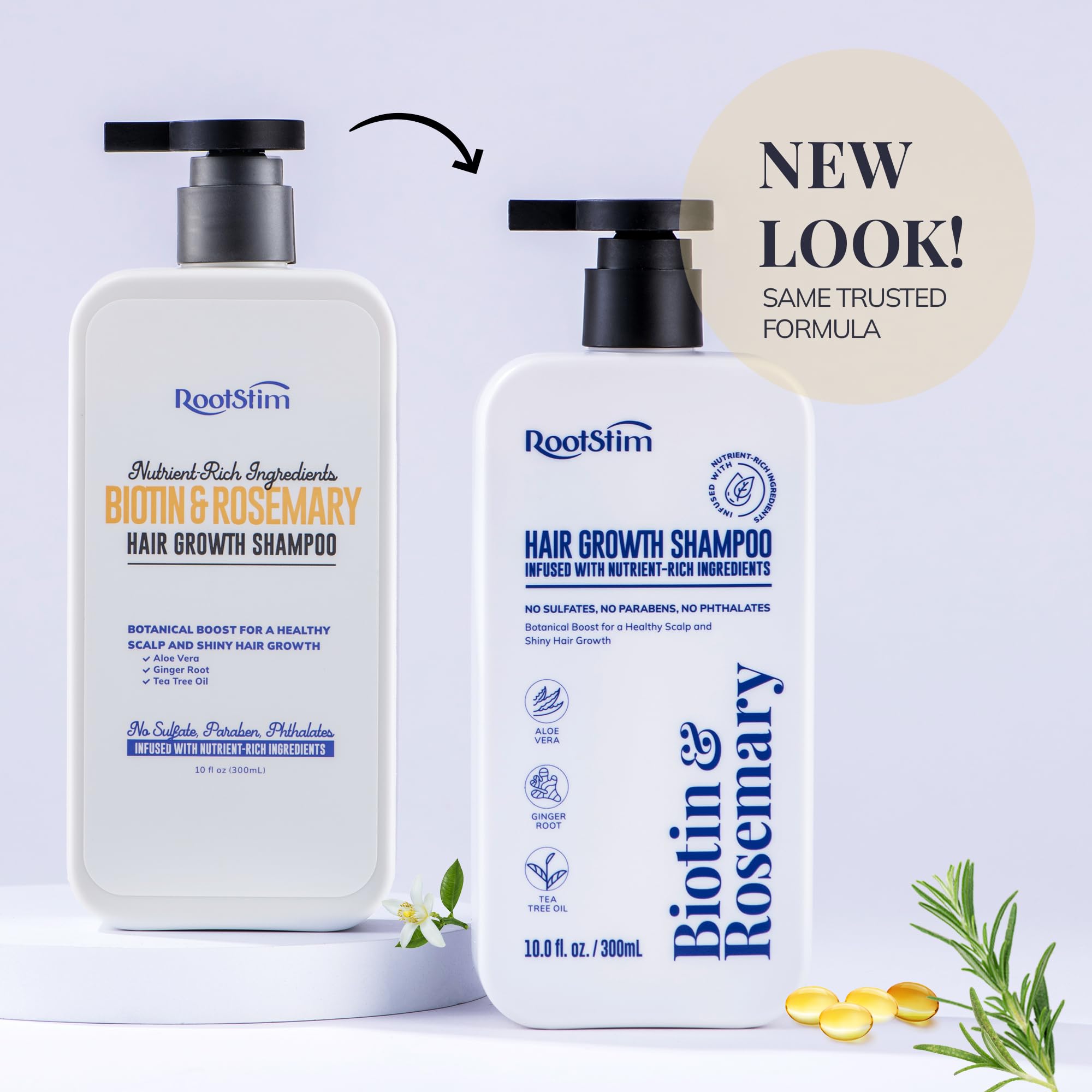 Biotin & Rosemary Shampoo for Hair Growth: Hair Loss Shampoo for Thinning Hair Infused with Nutrient Rich Ingredients for Hair thickening Sulfate Free 10 fl oz