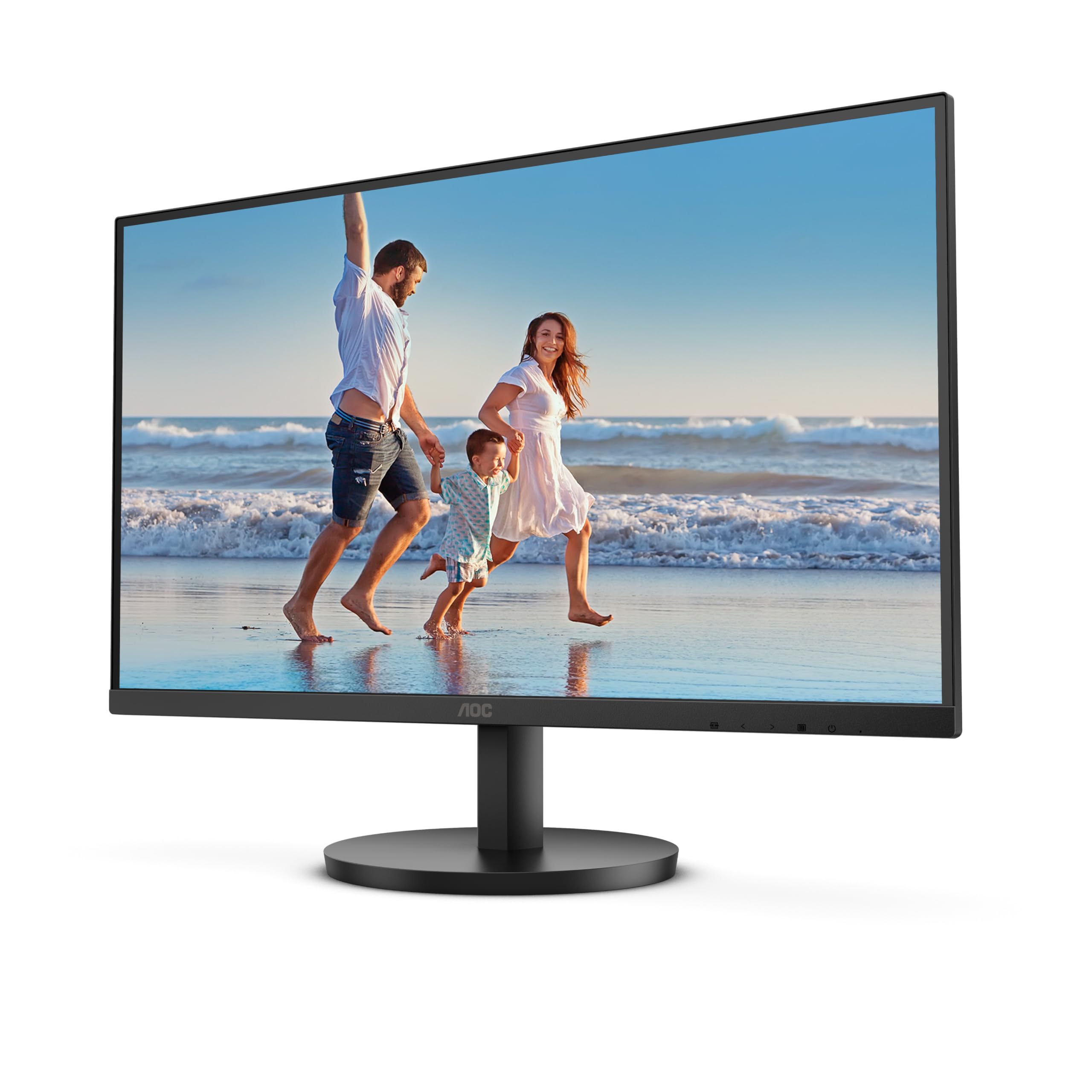 AOC 27B3HM 27" Full HD Monitor, 3-Sided Frameless & Ultra Slim Design, HDMI and VGA inputs, Lowblue Mode, Adaptive Sunc, VESA compatible,Black