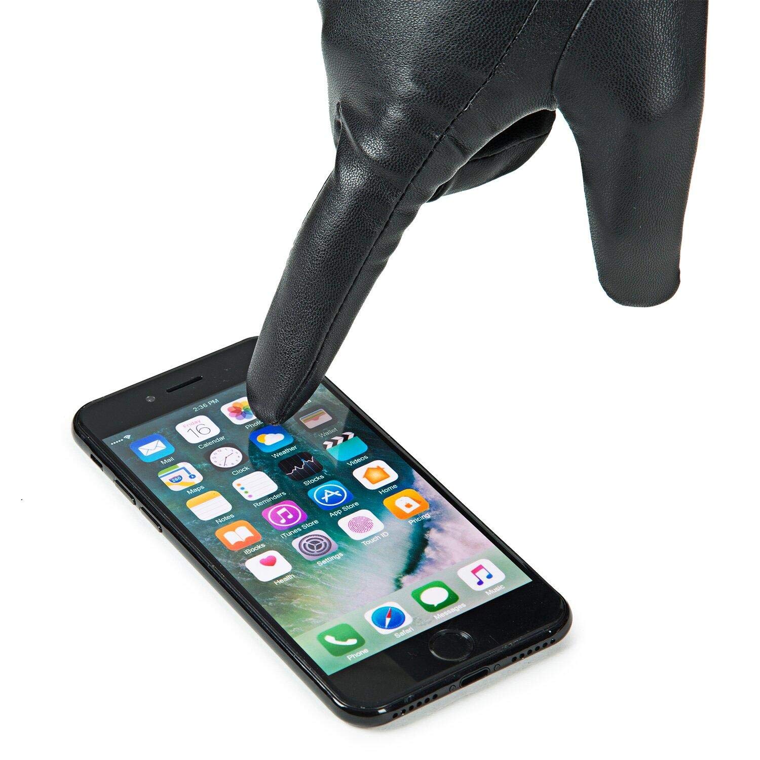 REDESS Winter Leather Gloves for Women, Wool Fleece Lined Warm Gloves, Touchscreen Texting Thick Thermal Snow Driving Gloves