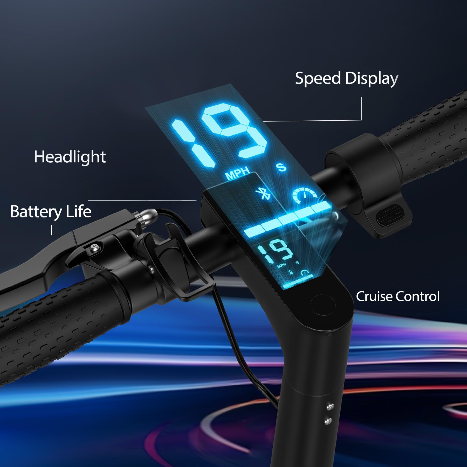 MAXSHOT Electric Scooter for Adults, 8.5/10/14" Tires, 19/22Mph, 350W/500W Motor, 21-28 Miles Range, Folding E-Scooter with Dual Suspension,APP Control