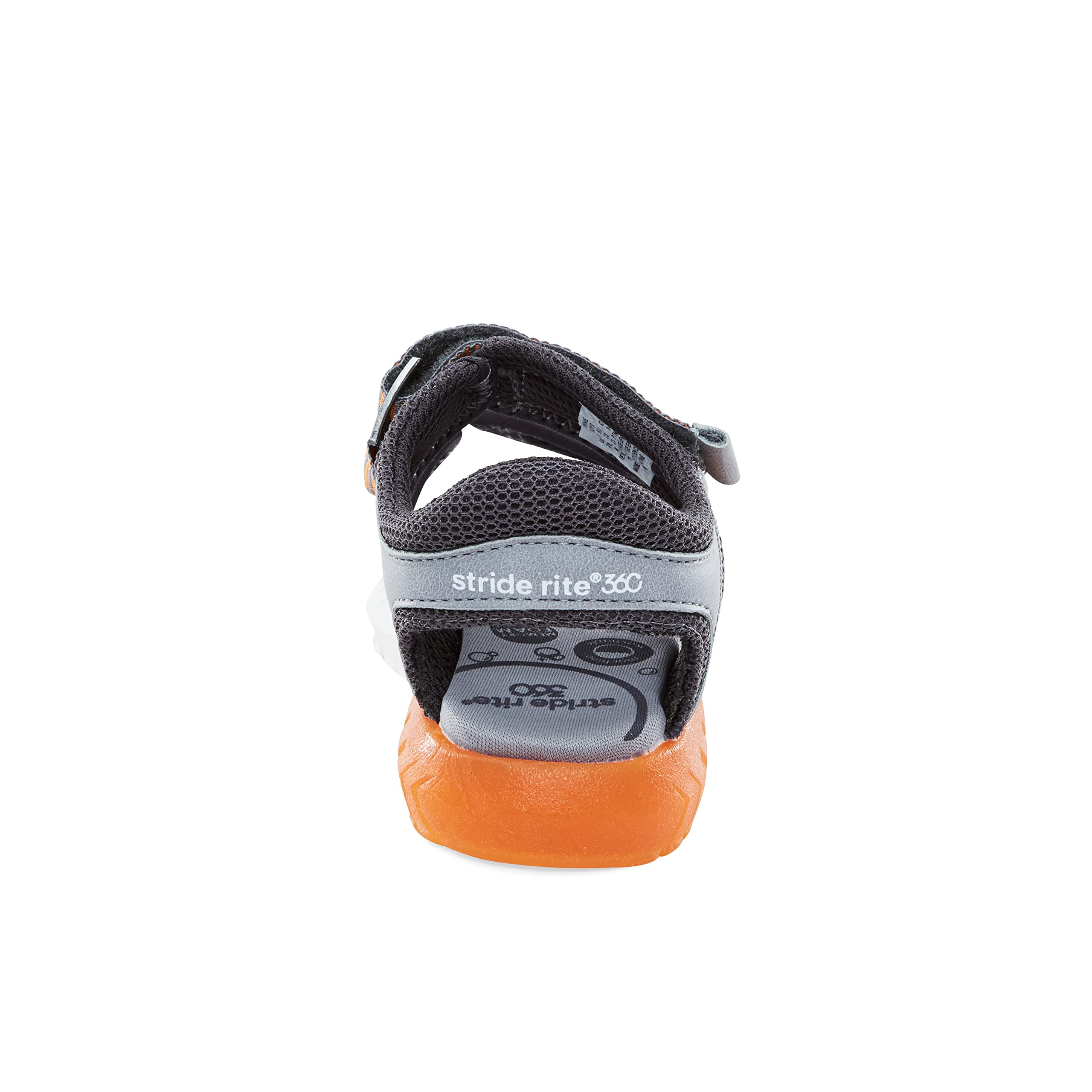 Stride Rite 360 Boys Vinnie Light Up Sandal, Orange, 8 Toddler