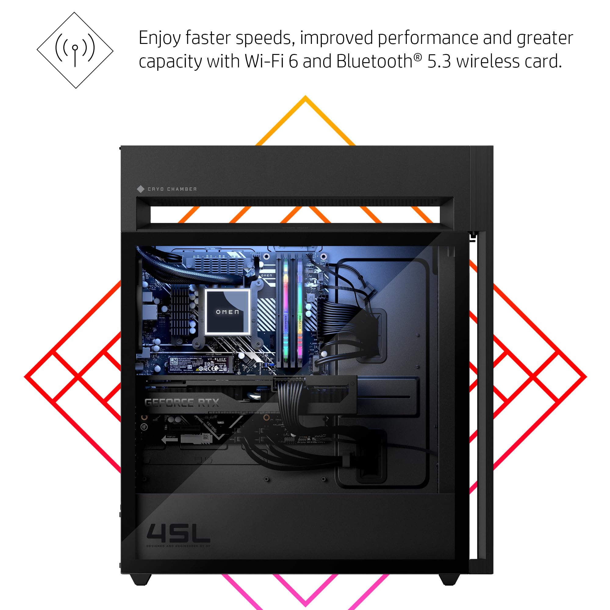 HP OMEN 45L Gaming Desktop, AMD Ryzen 9 5900X, 32 GB RAM, 1 TB Solid State Drive, NVIDIA GeForce RTX 3080 Ti Graphics, Windows 11 Home, GT22-0182 (2023)