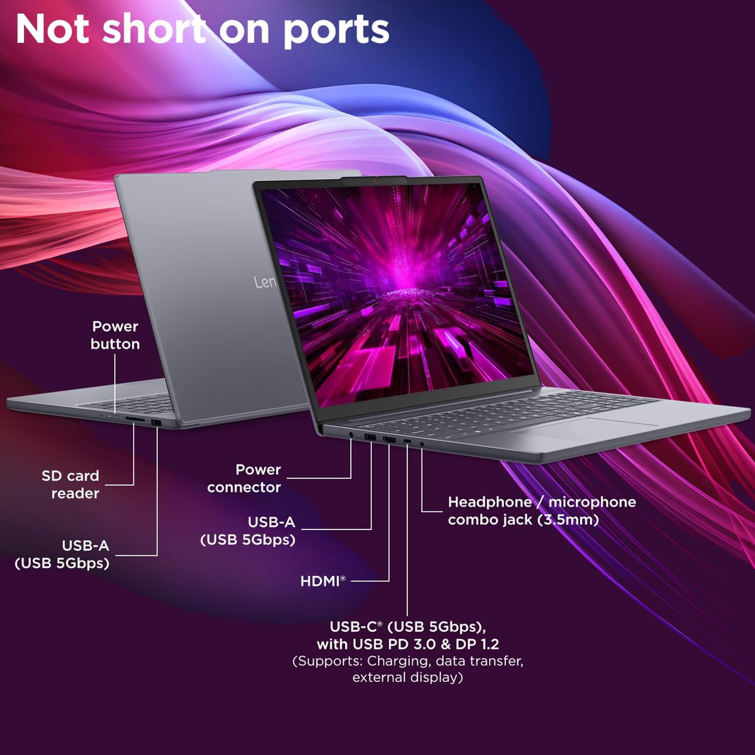 Lenovo 15" Gaming Laptop Computer, AMD Ryzen 5 7535HS, 16GB DDR5 RAM, 1TB PCIe SSD, Radeon 660M, FHD+ Copilot AI PC, WiFi 6, Bluetooth 5.3, Type-C, HDMI, Luna Grey, Windows 11 Home