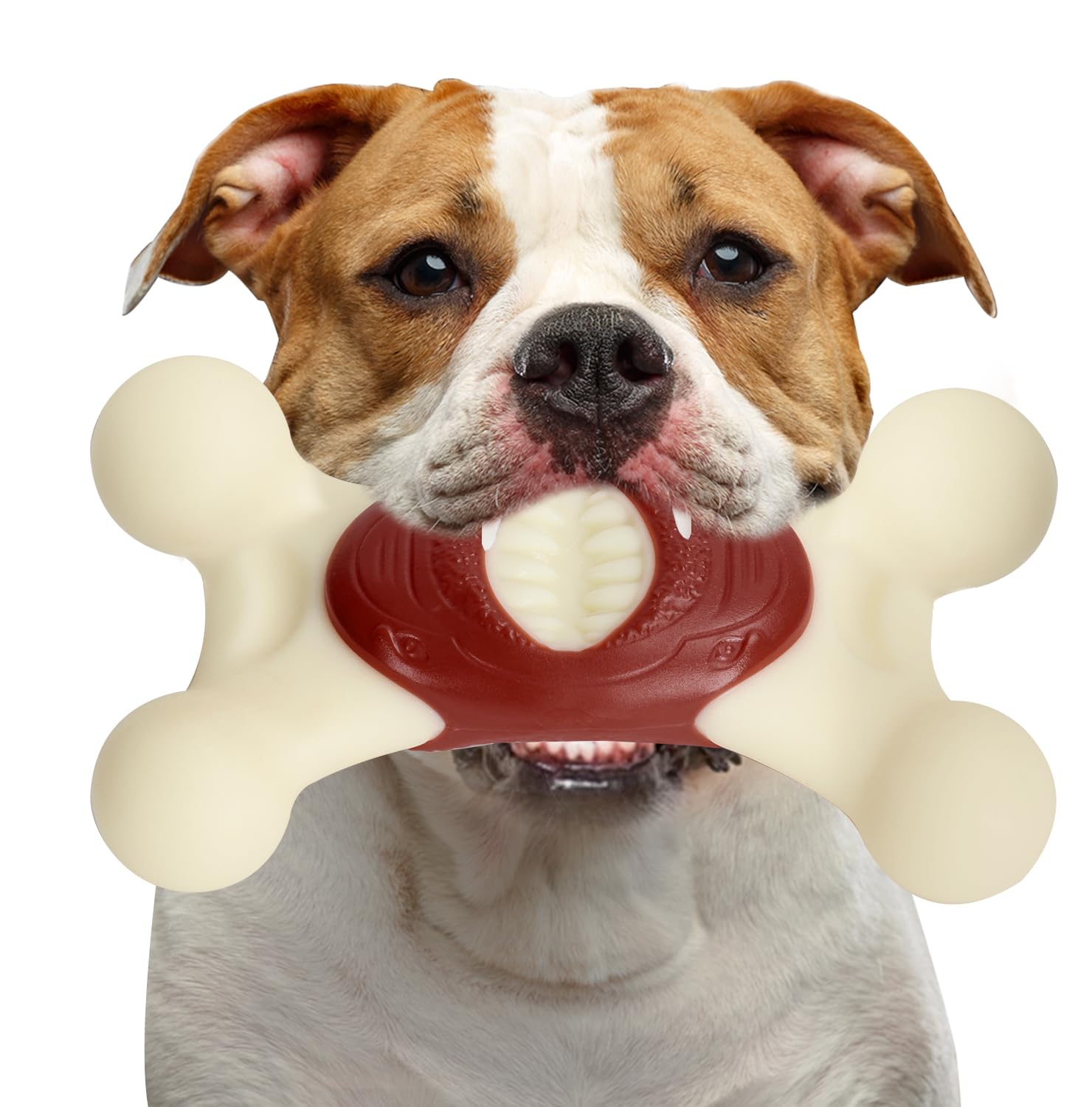 FRLEDM Dog Toys for Aggressive Chewers Indestructible Dog Toys Real Bacon/Beef Flavored Nylon Durable Dog Teething Chew Toys Bones for Large/Medium/Small Puppies