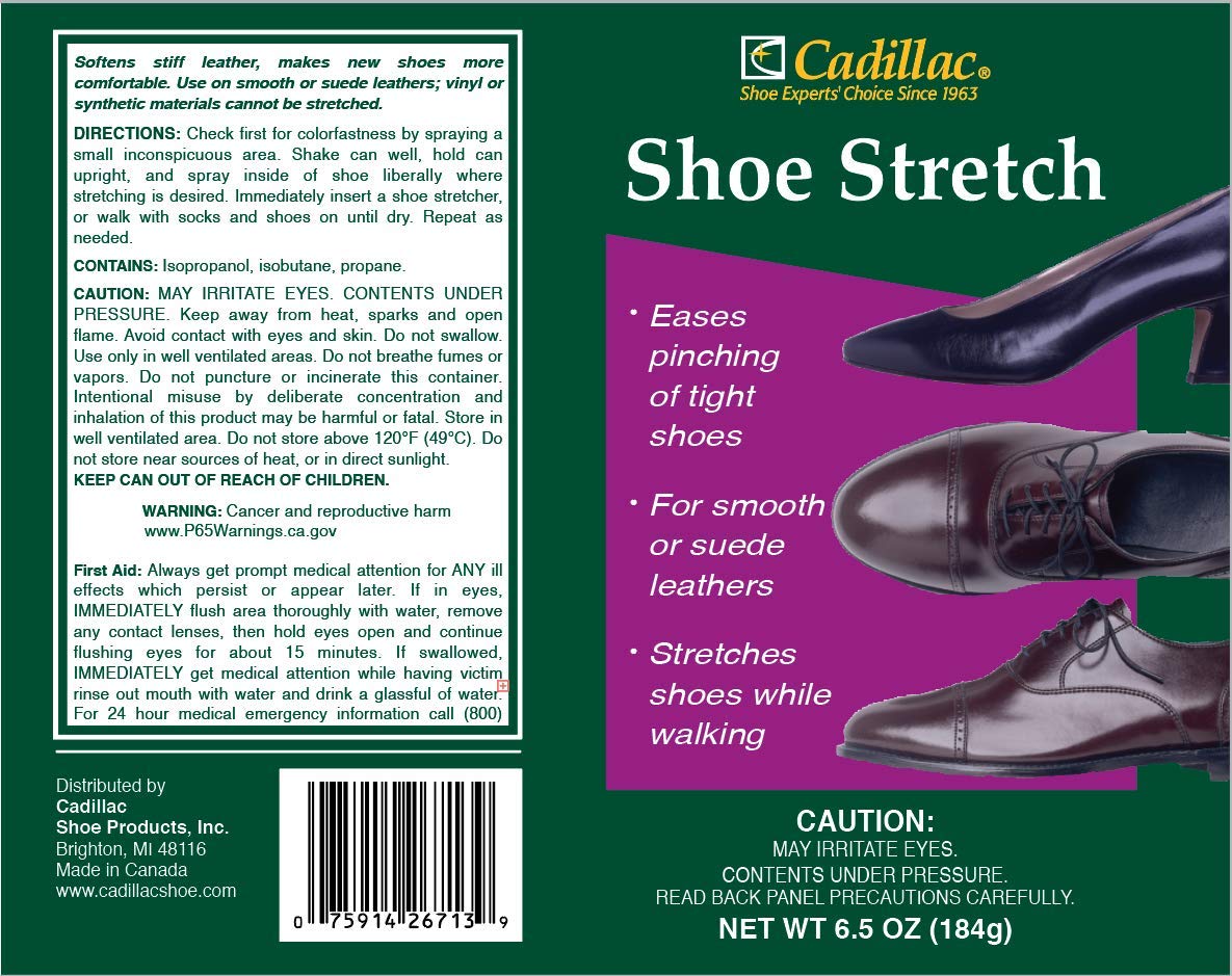 Cadillac Shoe Stretch Spray - Professional Boot & Shoe Stretcher & Softener for Women and Men | Stretch Leather, Suede, Nubuck and Other Footwear for Wide Feet