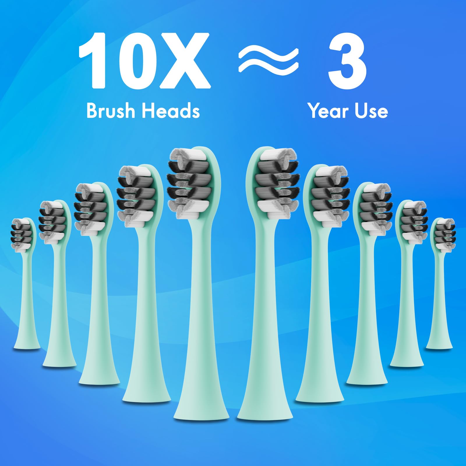 Portable Electric Soft Toothbrush with Travel Case, 90-Day Largest Battery Life, 10 Brush Heads, 15 Modes Deep Clean, Ergonomically-Designed for Enhanced Comfort - Ideal Gift for Adults & Kids