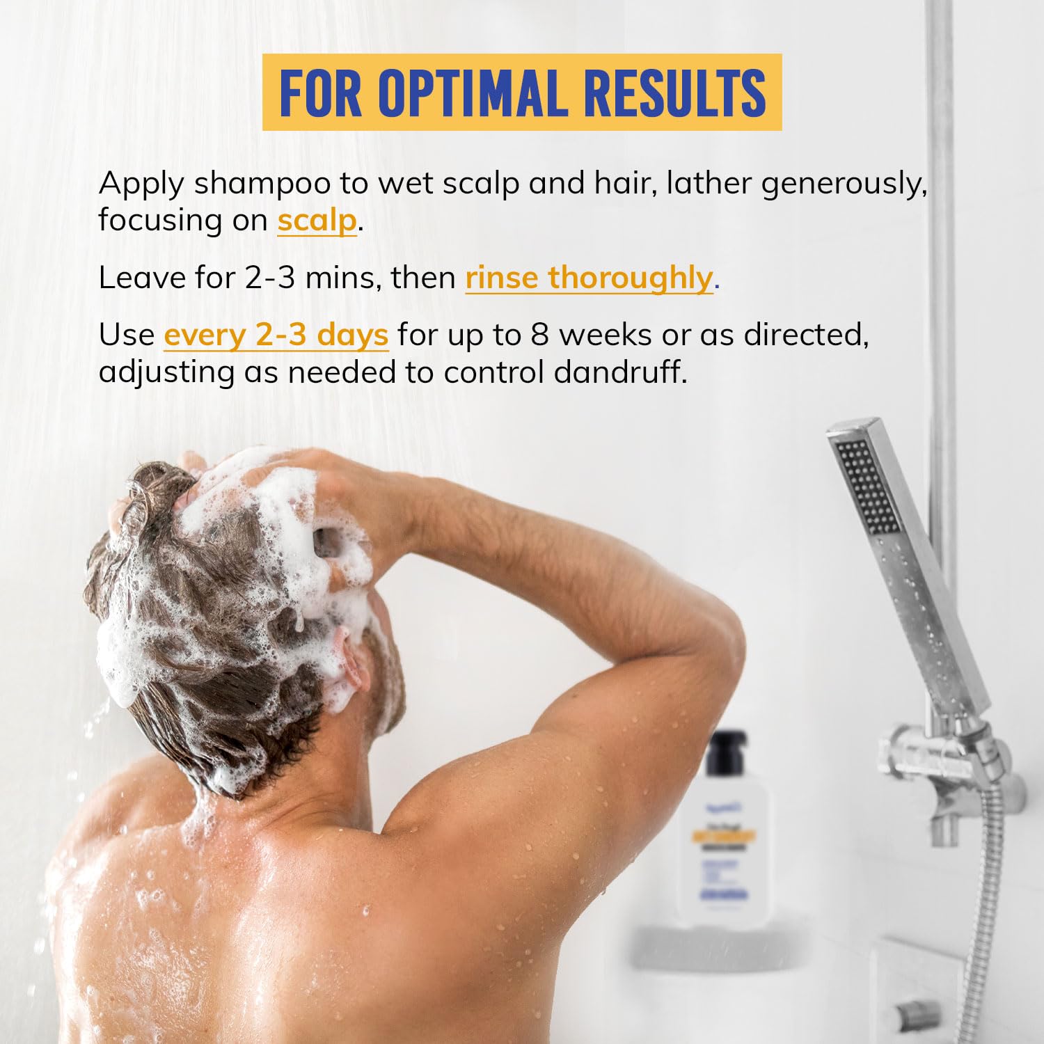 Seborrheic Dermatitis Folliculitis Dandruff Shampoo - Anti Fungal Medicated Shampoo for Healthy Scalp with Selenium Sulfide & Botanical Extracts - Flakes Itchy and Oily Scalp Relief Stop Hair Loss