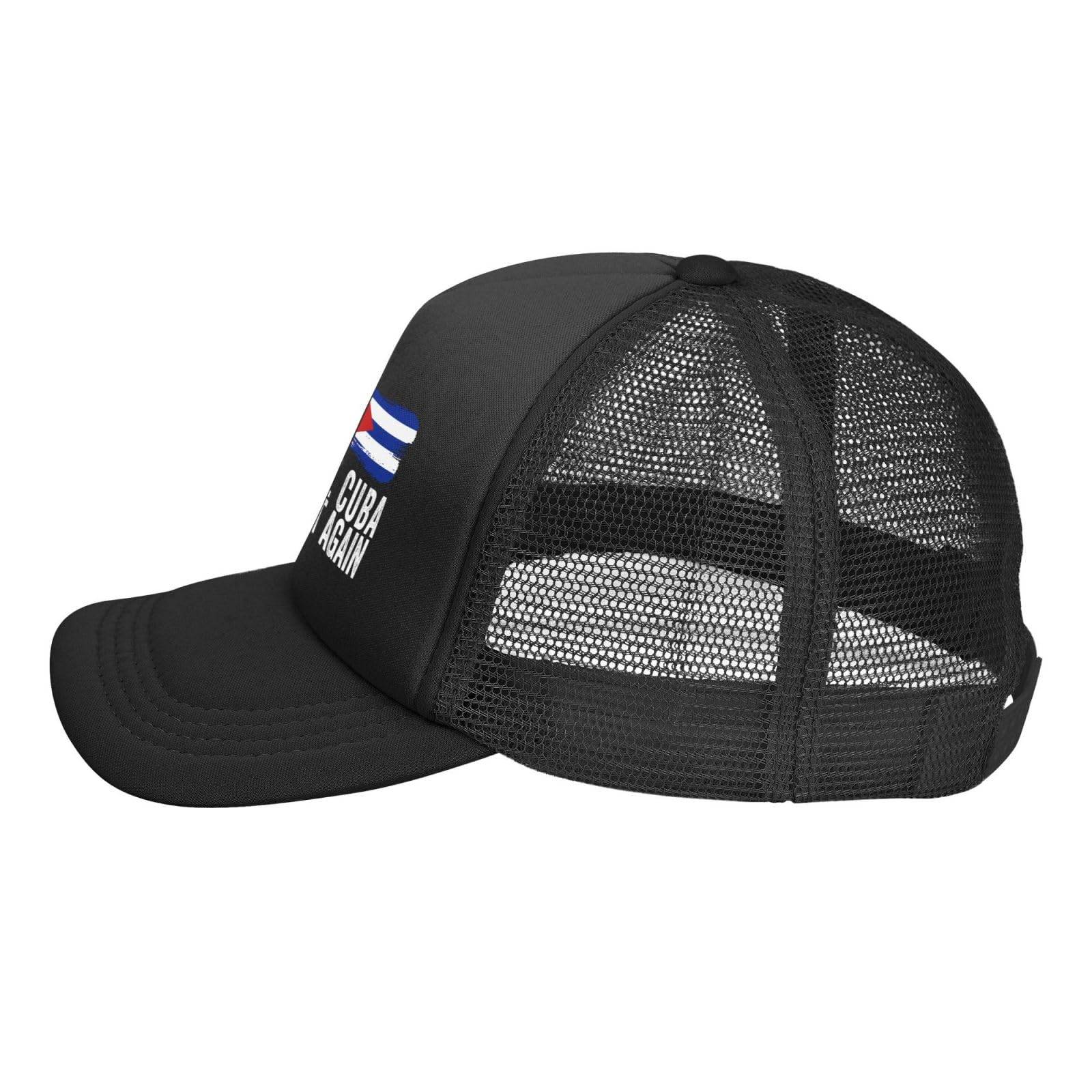 Antaa Make Cuba Great Again Hats Cuban Flag Mesh Trucker Cap Black
