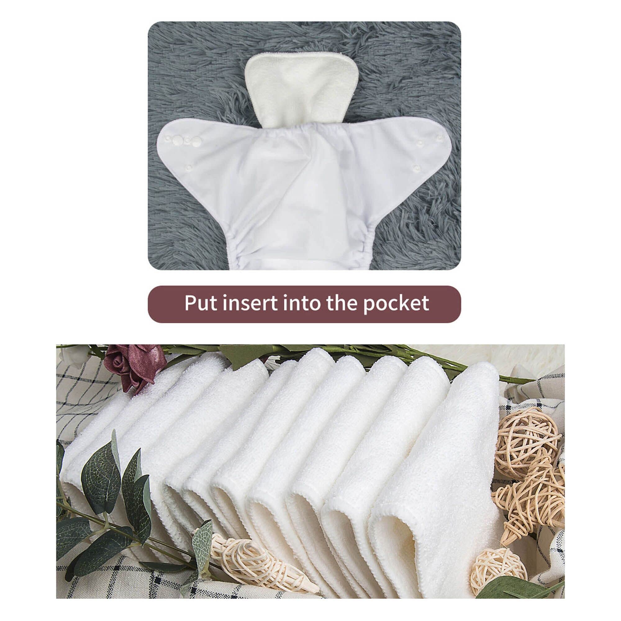 ALVABABY Baby Cloth Diapers One Size Adjustable Washable Reusable for Baby Girls and Boys 1 Pack with 2 Inserts H443, Little Moon