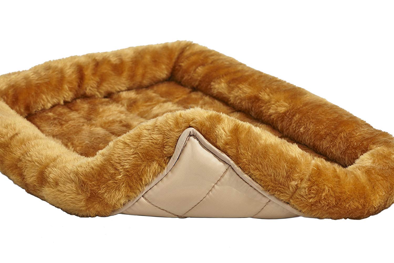 MidWest Homes for Pets Cinnamon 18-Inch Pet Bed w/ Comfortable Bolster | Ideal for Small Breeds & Fits an 18-Inch Crate | Easy Maintenance Machine Wash & Dry