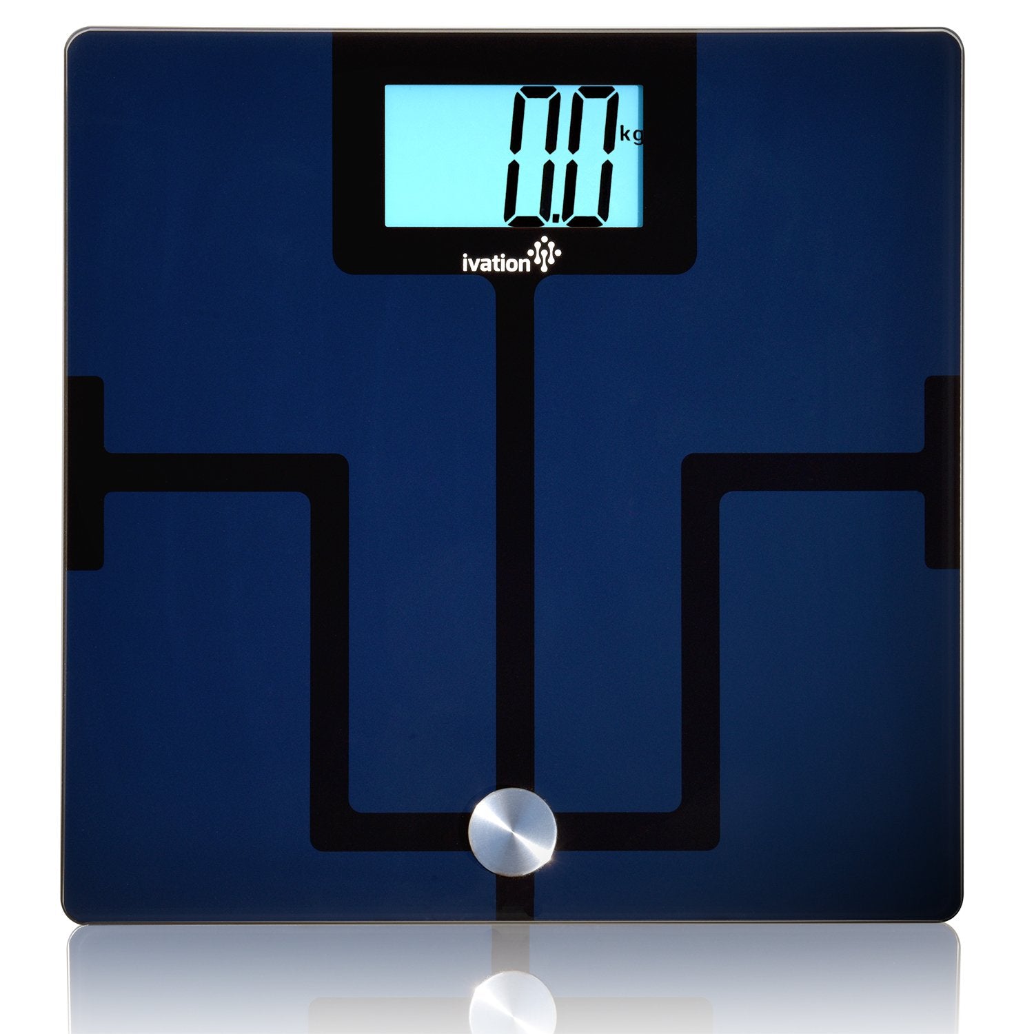 Ivation Digital Scale Smart Bluetooth Scale with Free App for iPhone, iPad, iPod - Black