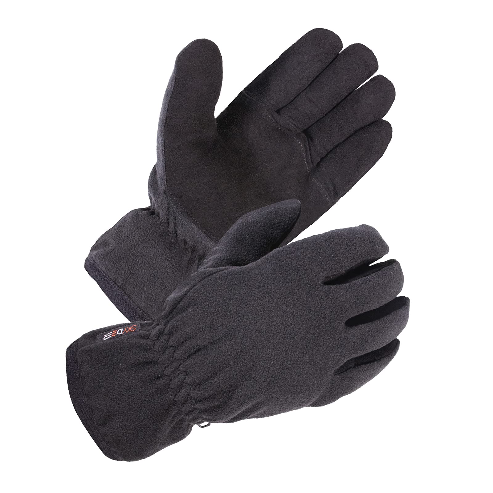 SKYDEER Winter Gloves with Soft Deerskin Suede Leather For Men and Women Cold Weather (SD8661T/L, Warm 3M Thinsulate Insulation)
