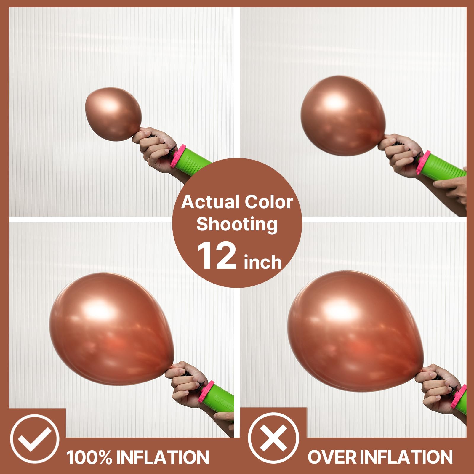 PartyWoo Balloons 50 pcs 12 inch Balloons for Graduation Wedding Baby Shower Gender Reveal Anniversary Graduation Birthday Party Decorations Copper-G132