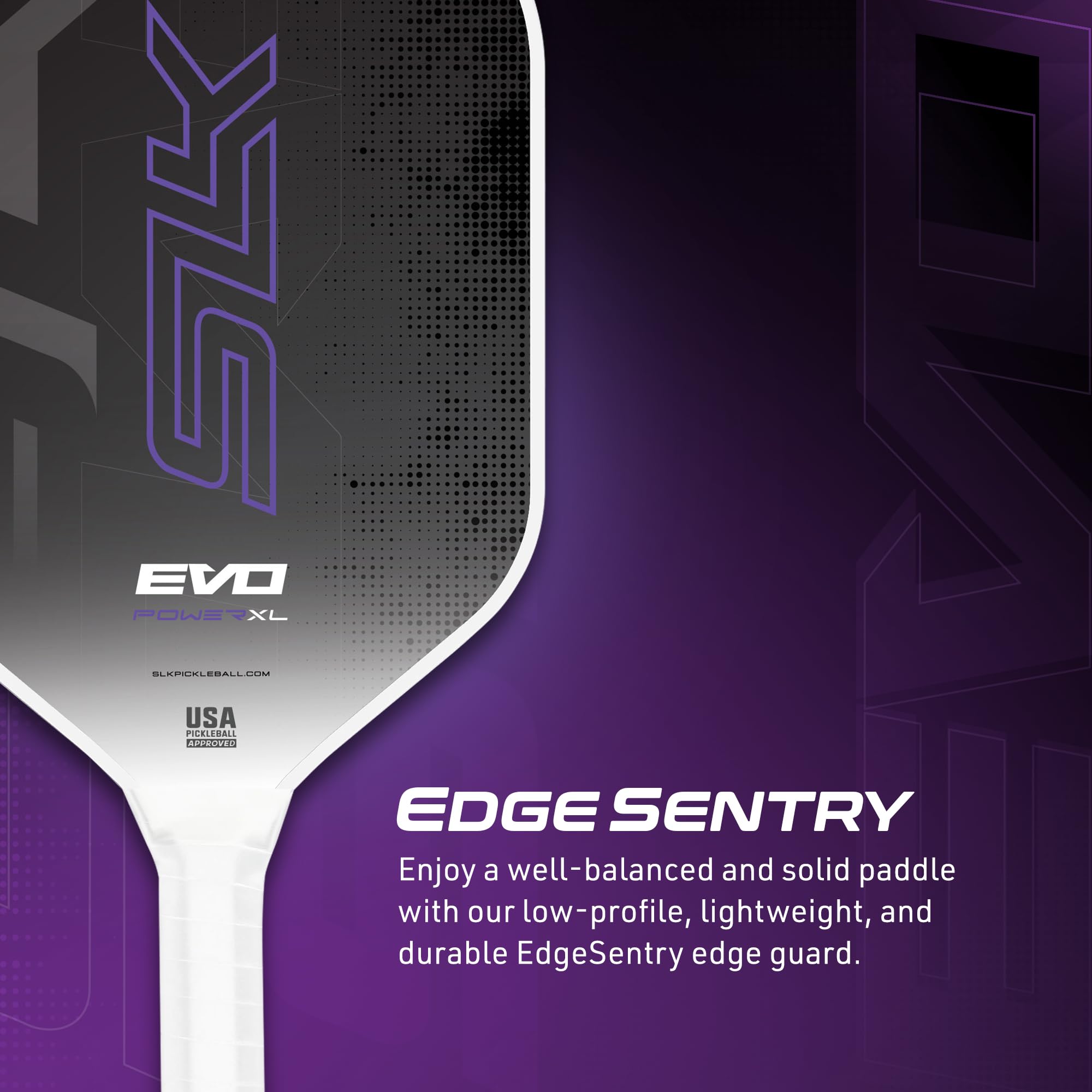 Selkirk Sport SLK Evo Power XL Pickleball Paddle by Selkirk Sport | G9 Power Carbon Fiber Pickleball Paddle with SpinFlex Surface and Rev-Hybrid Polymer Core | Power Purple XL