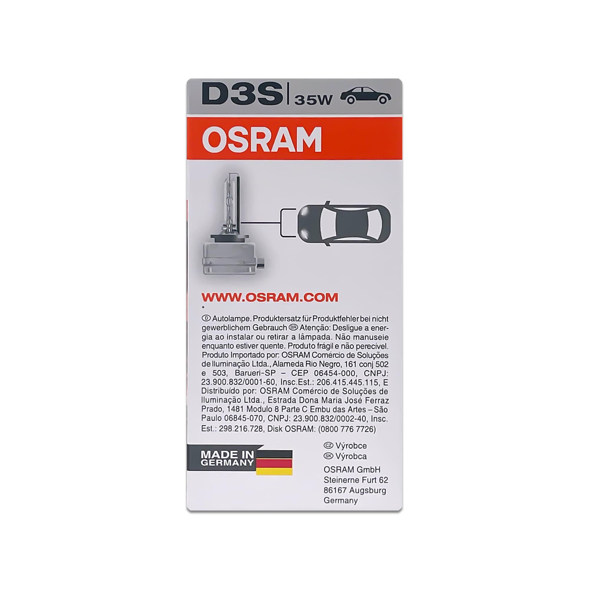 OSRAM XENARC D3S HID Xenon Headlight bulbs 66340 Pack of 2 by ALI