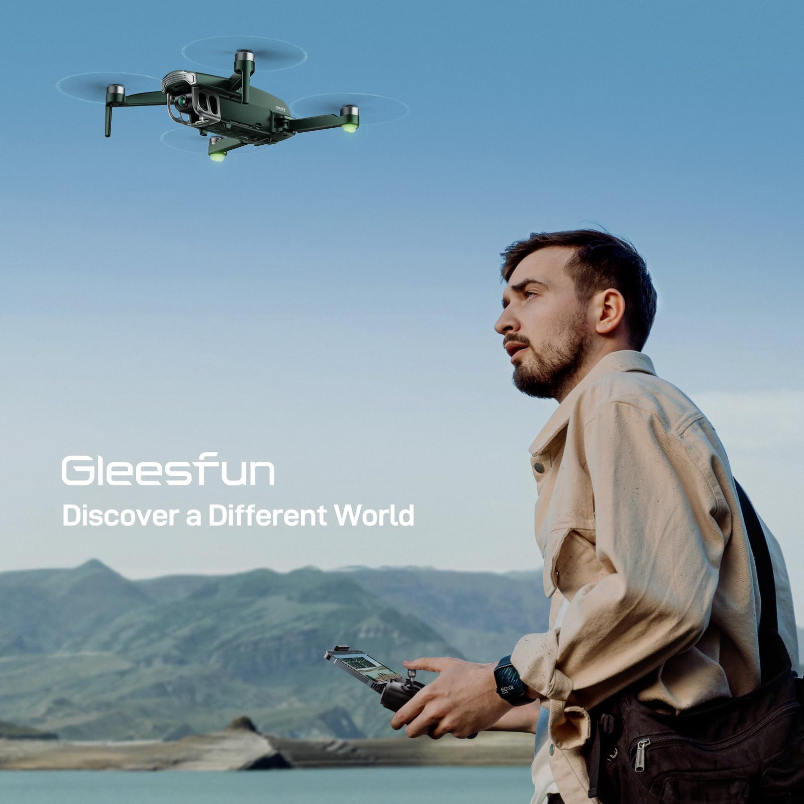 Gleesfun G11MINI Drones with Camera for Adults 4k, 60mins Flight Drone, 4k/25fps or 2.7k/50fps Video, Under 250g, GPS Auto Return, Drone with Camera 4k for Beginner,5GHz Transmission, Brushless Motor