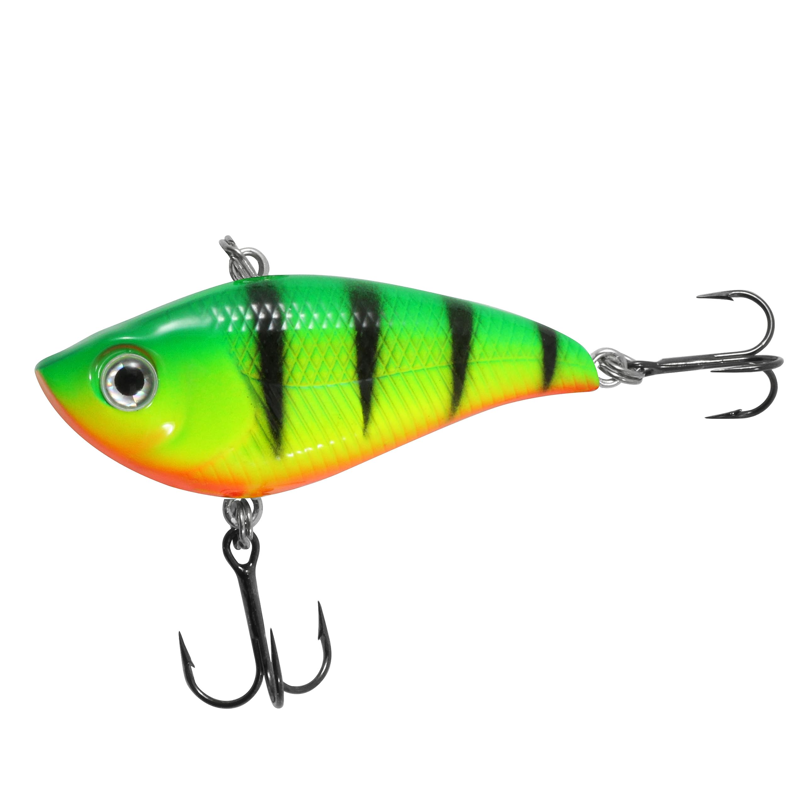 Northland Tackle Rippin' Shad Fishing Hook - Freshwater Fishing Lure for Bass, Walleye, Trout, Crappie, & Others - The Perfect Bait in Any Kit (Glo Firetiger, 2", 3/8 Oz)