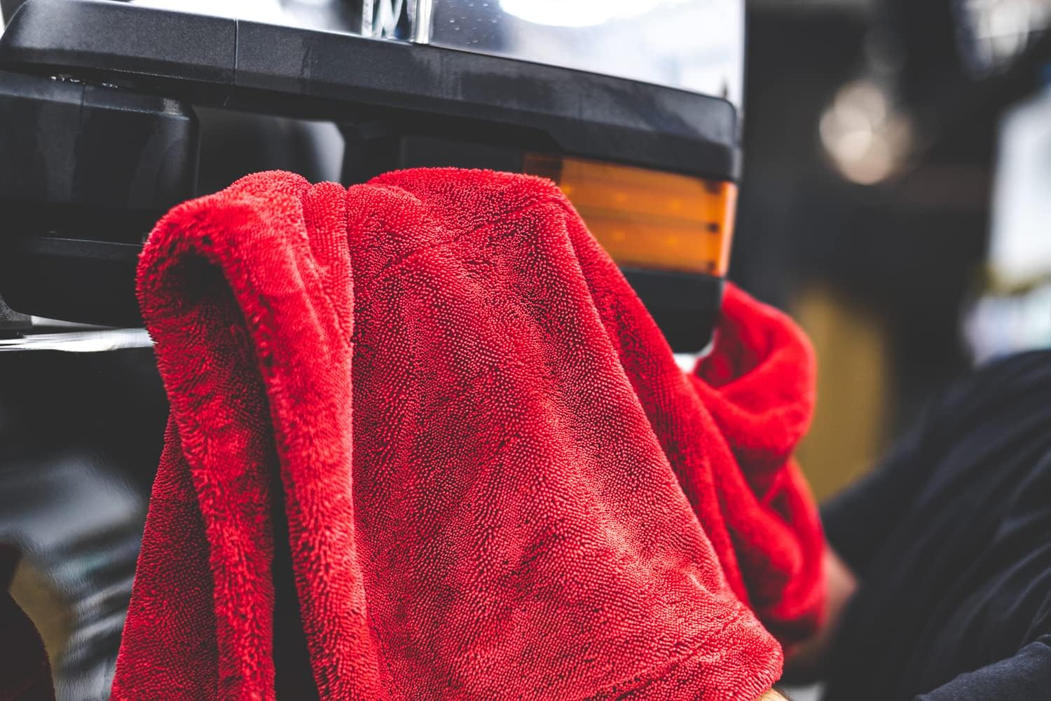 The Rag Company - The 1500 - Heavy Duty Car Drying Towel; Perfect for Trucks, Commercial Vehicles, RVs, Boats, and More; Premium 70/30 Blend Twist Loop Design, 1500gsm, 30in x 30in, Red