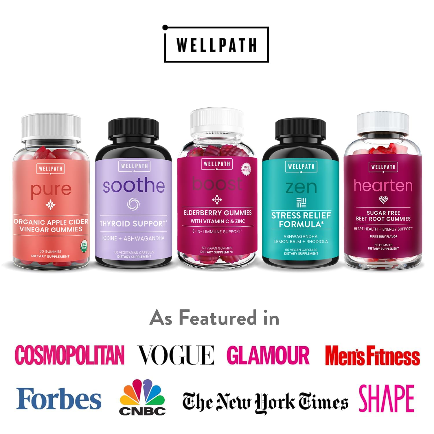 WellPath Organic Apple Cider Vinegar Gummies with The Mother - USDA Organic ACV Gummies - Ginger & Apple Cider Vinegar with Mother for Gut Health - Vegan, Non-GMO, 60 Ct by Pure