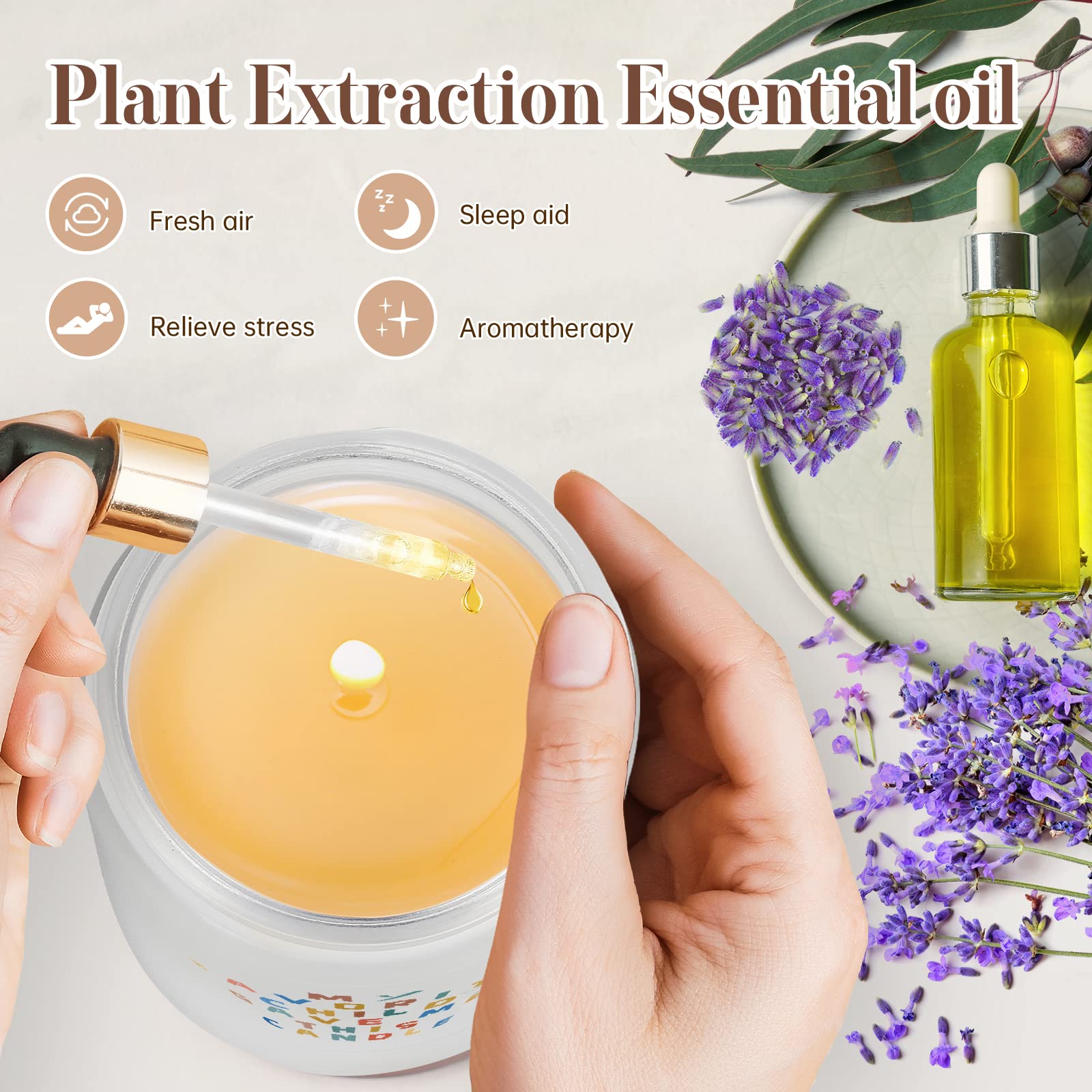 Lavender Scented Candle Relaxing Birthday Gifts for Mom Dad Novelty Gift for Women Moms from Daughter Son Unique Aromatherapy Candles for Mother's Day Thanksgiving Anniversary Christmas