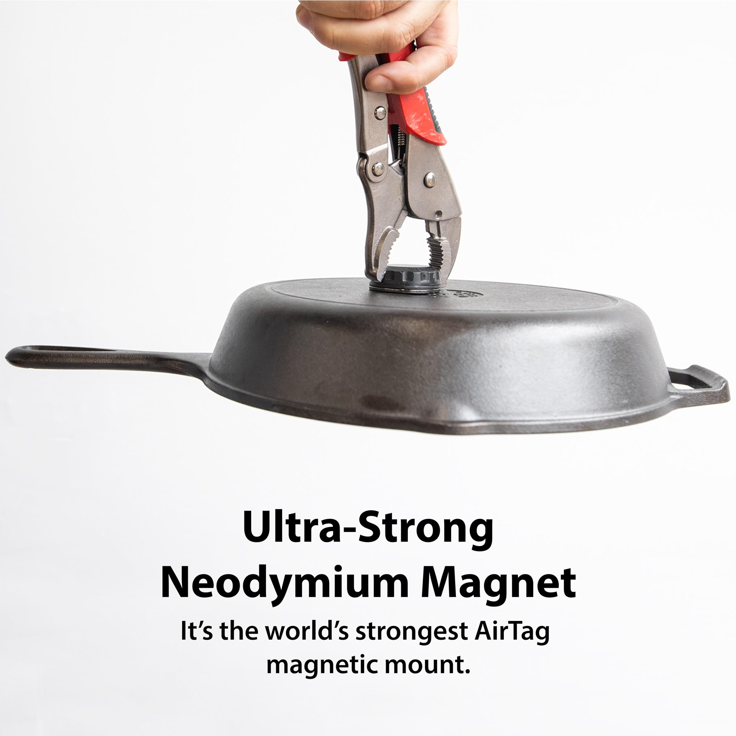 Elevation Lab TagVault™ AirTag Magnetic Case - The First Waterproof AirTag Magnet Holder | Ultra-Strong Oversized Neodymium Magnet, Discreet, Easy Screw-On Design
