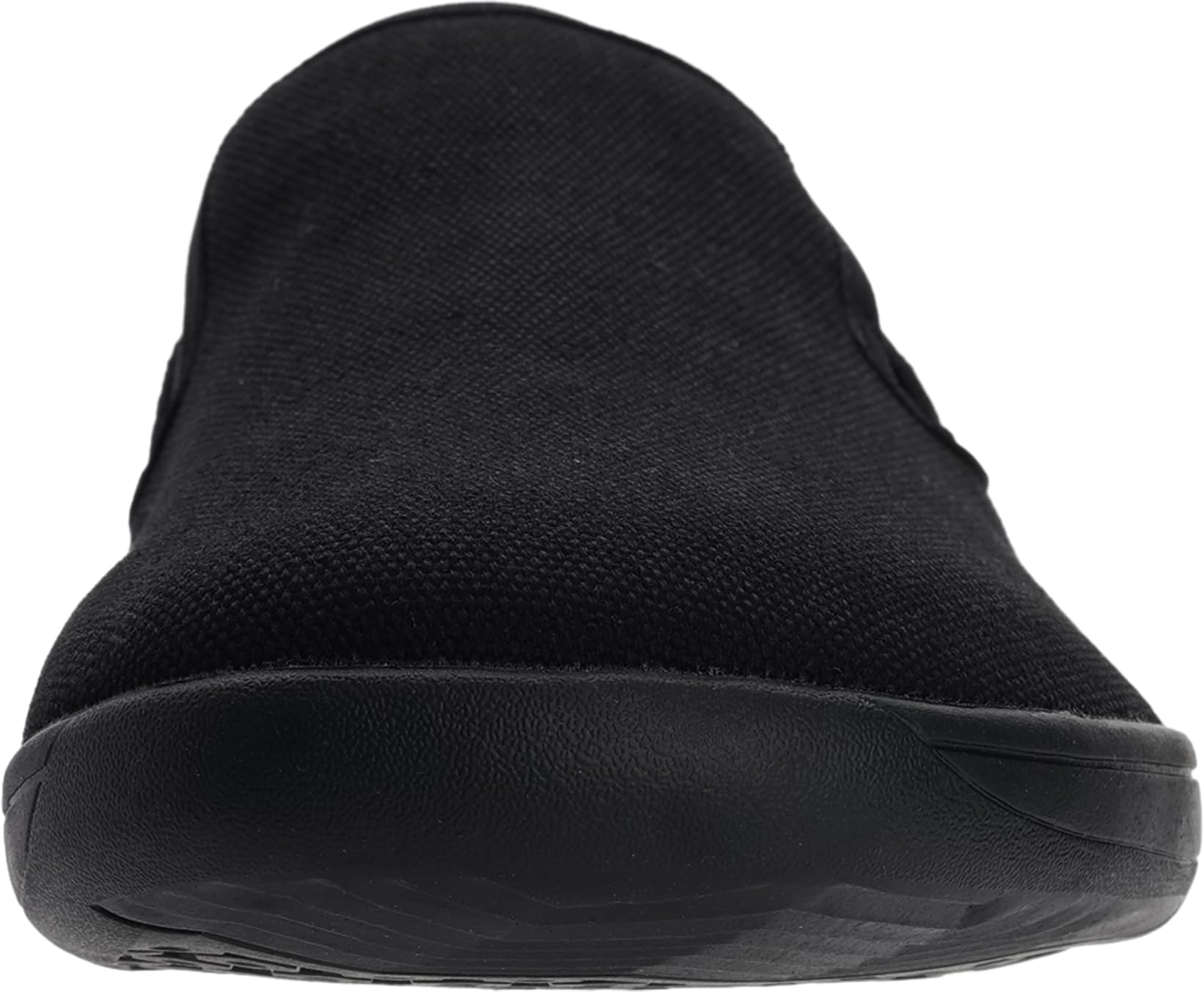 WHITIN Fashion Men's Wide Toe Box Barefoot Sneakers Slip on Canvas Casual Minimalist Zero Drop Sole Shoes Size 12 12W Width Minimus Black 46