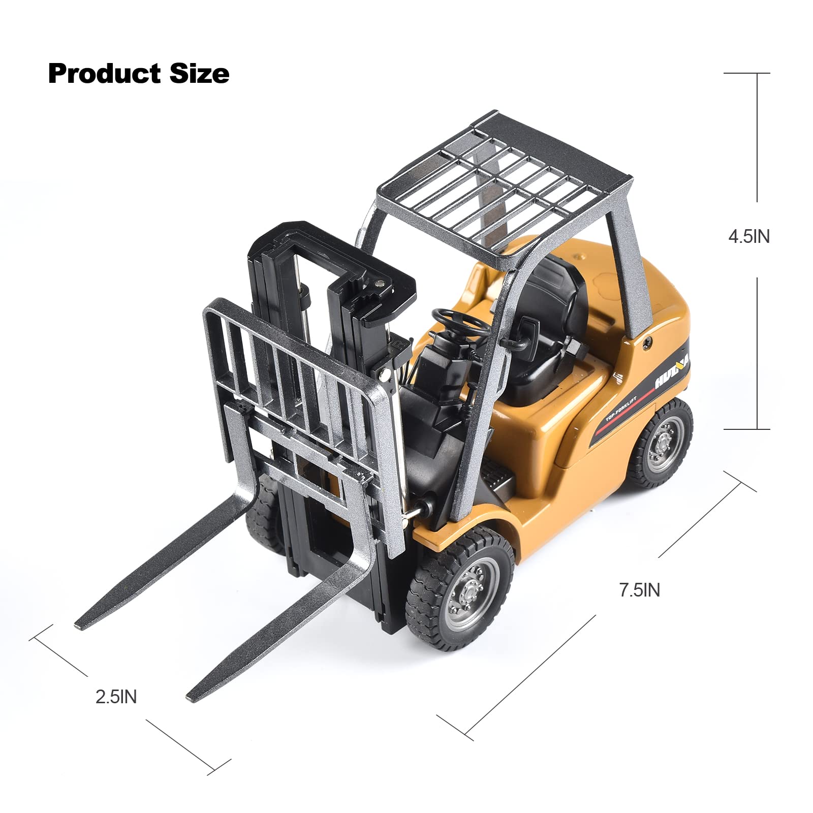 1/50 Metal Forklift Truck Toy for Kids, Diecast Construction Equipment Trucks Vehicles for Boys Child