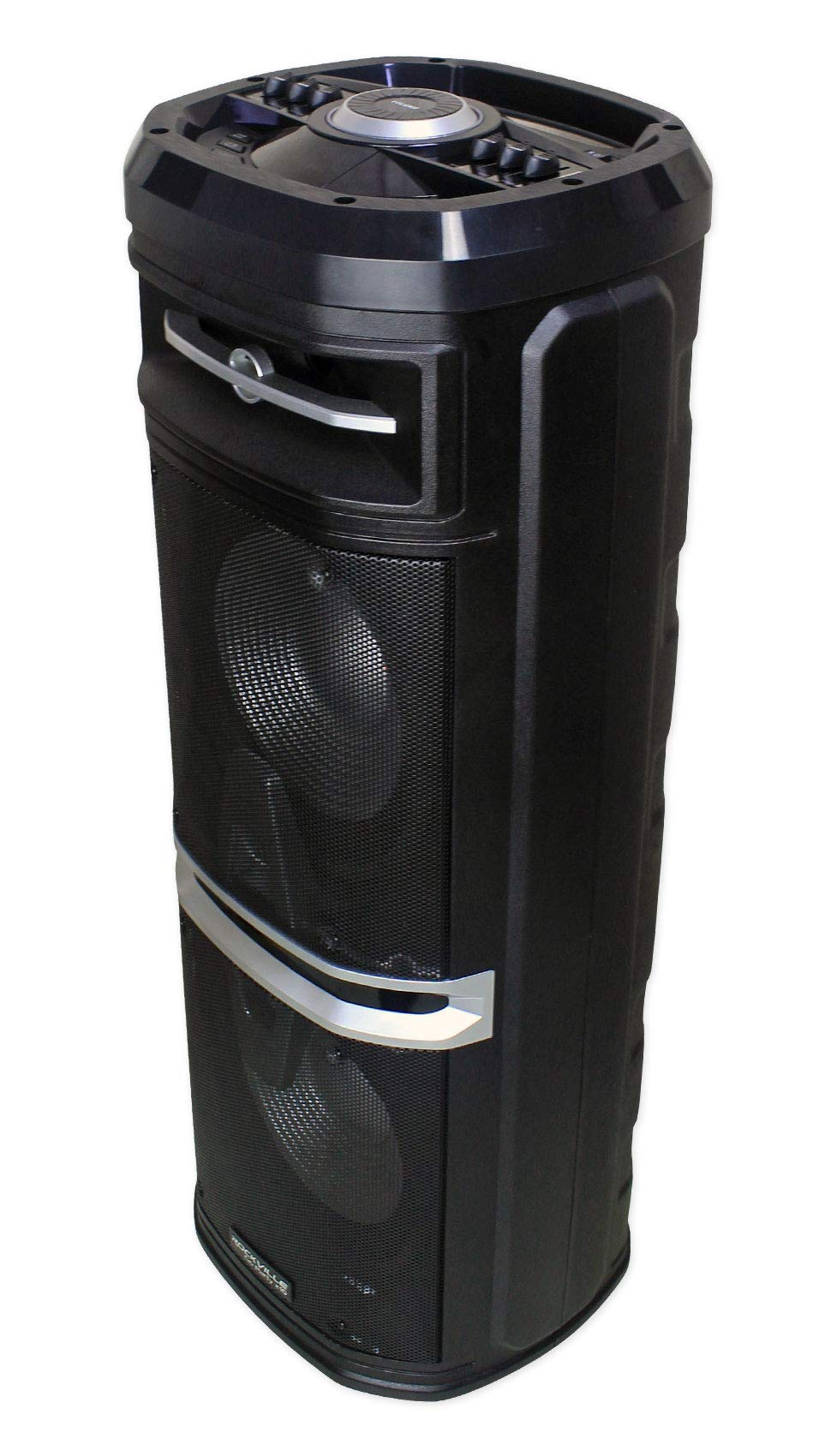 Rockville Go Party X10 Dual 10" 1000W Battery Powered Bluetooth Speaker, UHF Mic, True Wireless Stereo (TWS) Linking, LED Lights, for Parties and DJs