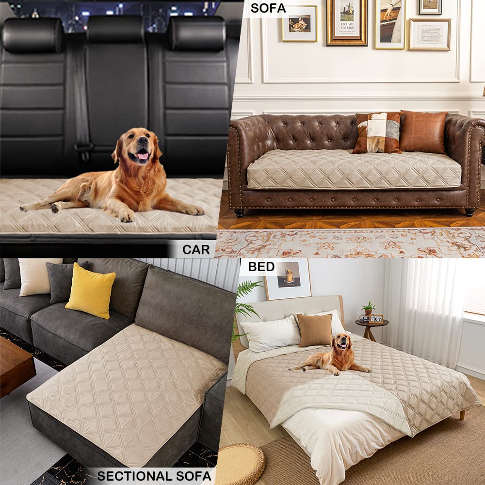 SUNNYTEX Waterproof & Reversible Dog Bed Cover Sofa, Couch Cover Furniture Protector for Pets,